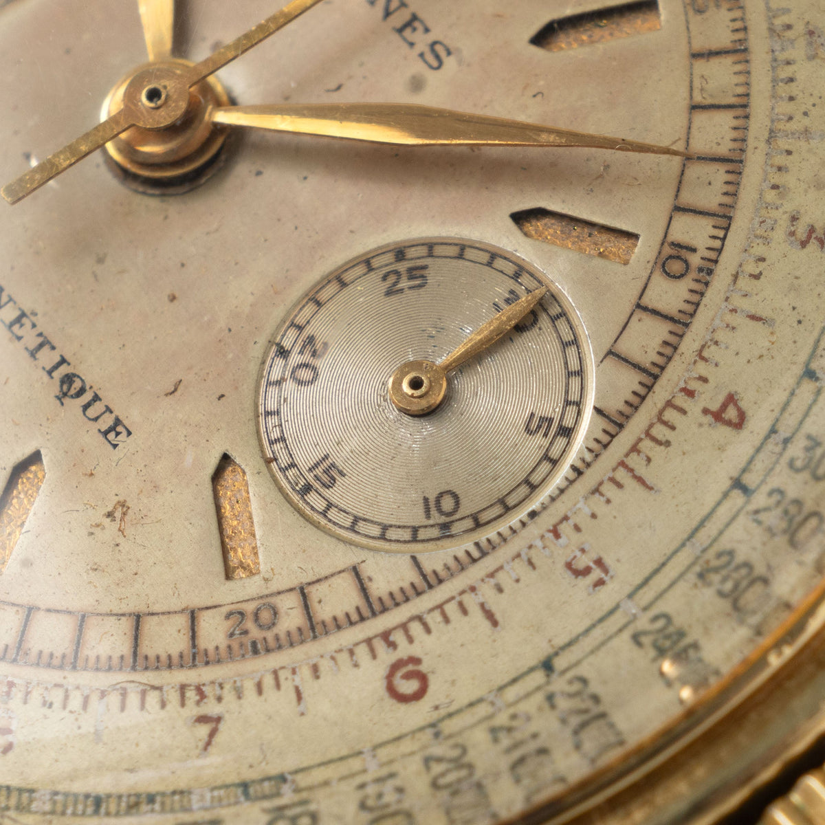 Longines 13ZN Chronograph Sandwich Dial in 18k Yellow Gold