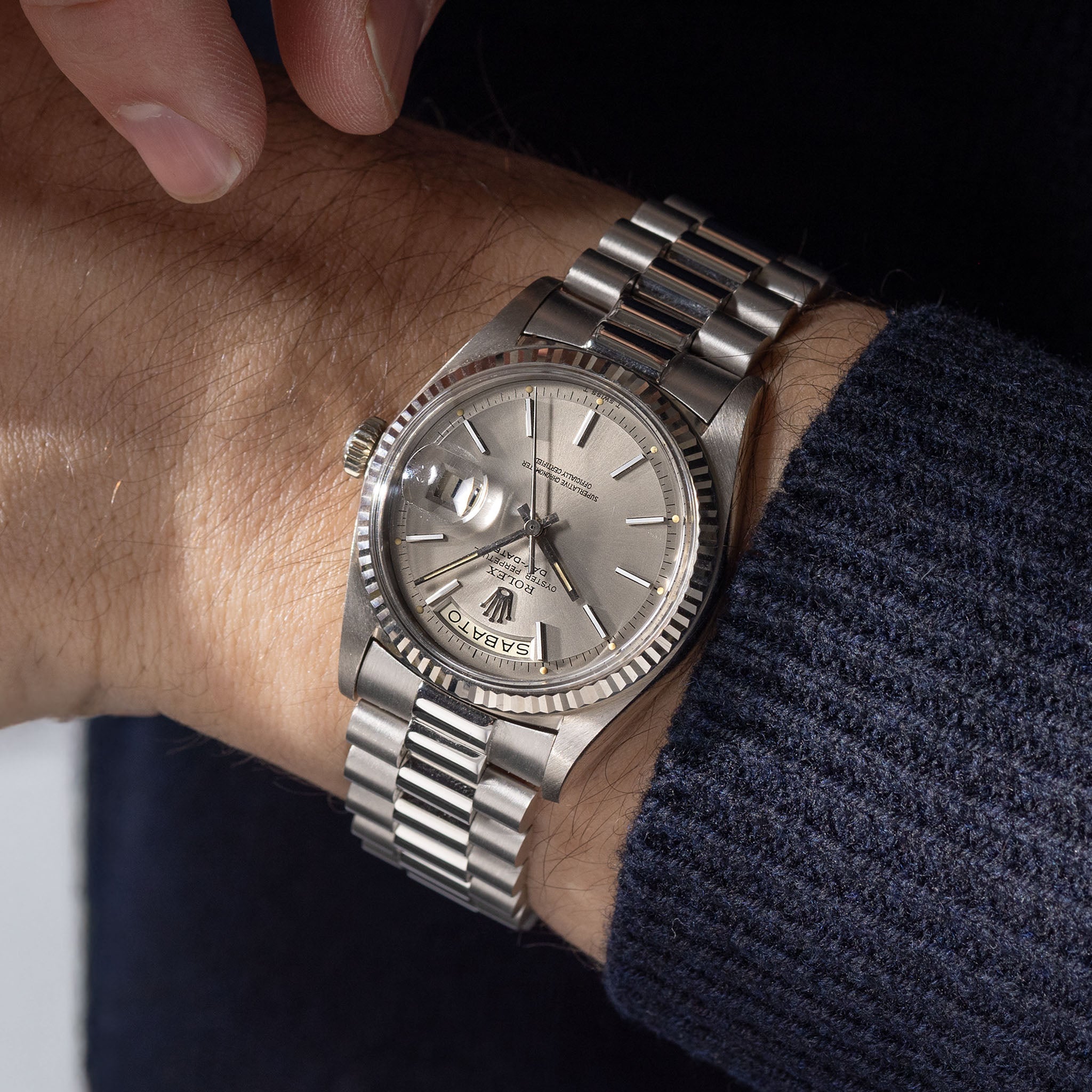 Rolex Day-Date 1803/9 Warm Grey Dial in 18k White Gold