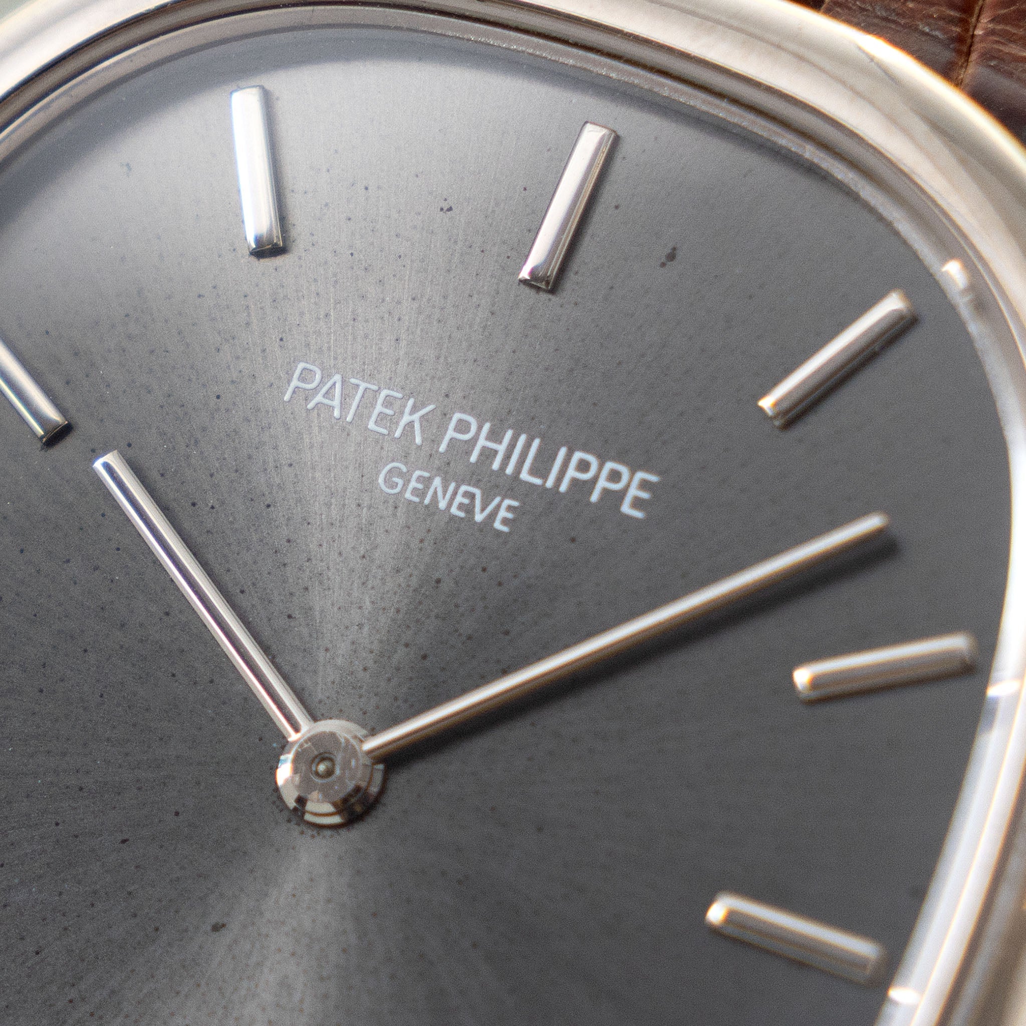 Patek Philippe Ellipse 3738G Grey Soleil Dial Jumbo Automatic in 18k White Gold