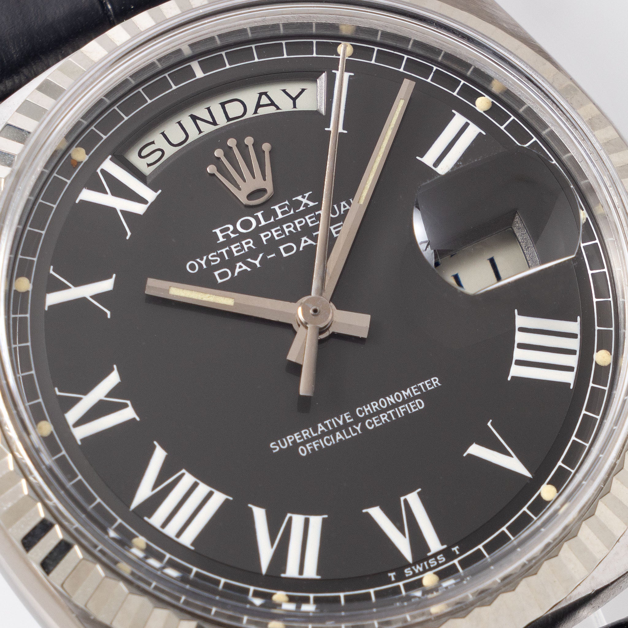 Rolex Day-Date 1803/9 Dark Grey Buckley Dial with Papers and Invoice