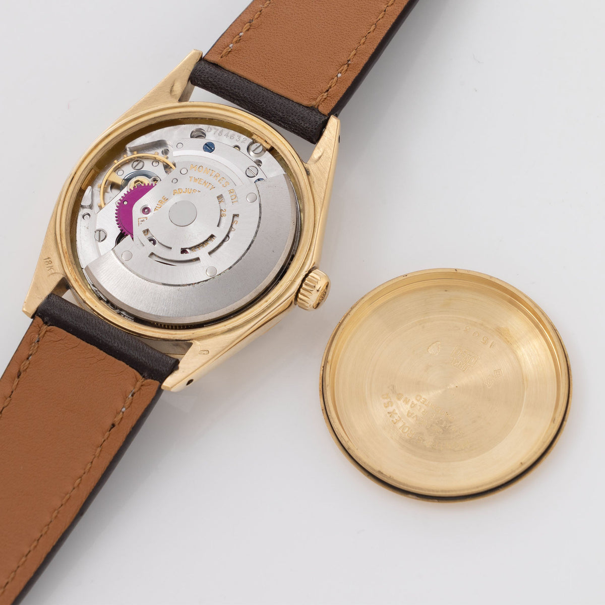 Rolex Oyster Perpetual Date Champagne dial Zephyr in 18 k yellow gold ref 1510