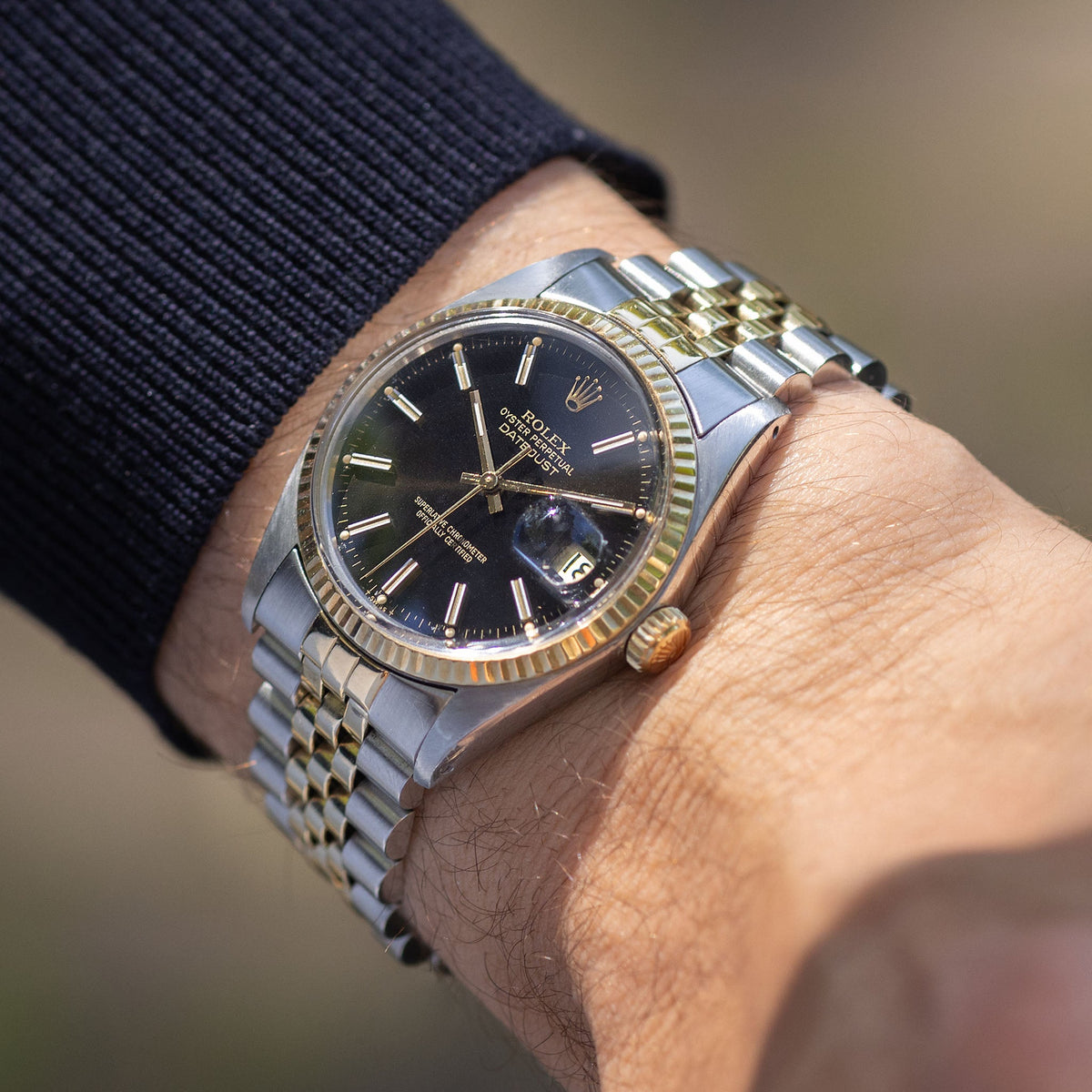 Rolex Datejust 16013 Black Dial with Papers