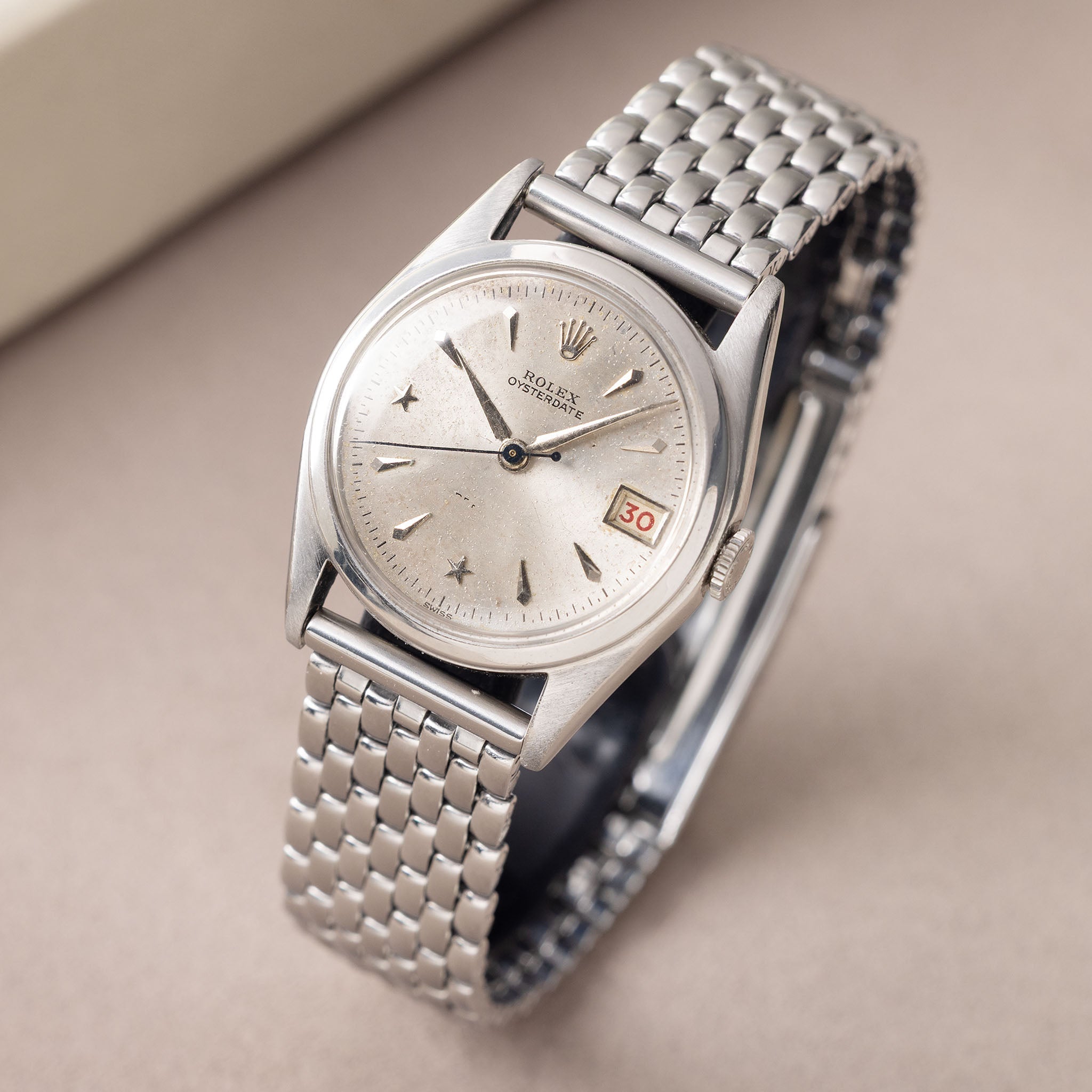 Rolex Oysterdate Precision Silver Star "Stelline " dial ref 6066