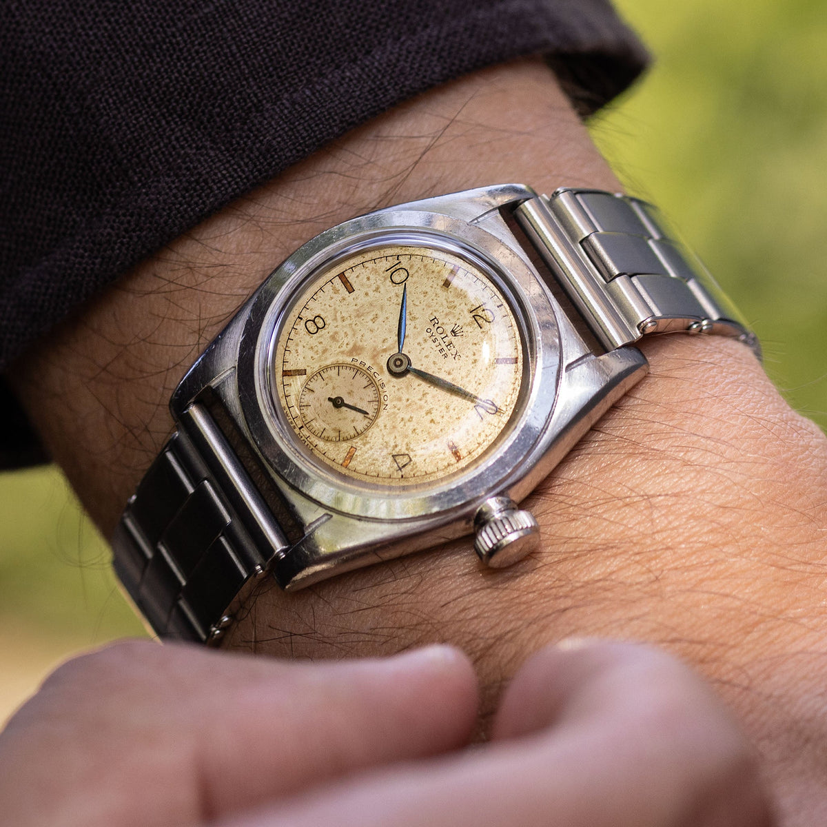 Rolex Oyster-Precision Flat Back ref. 2765 Creme Brûlée Dial