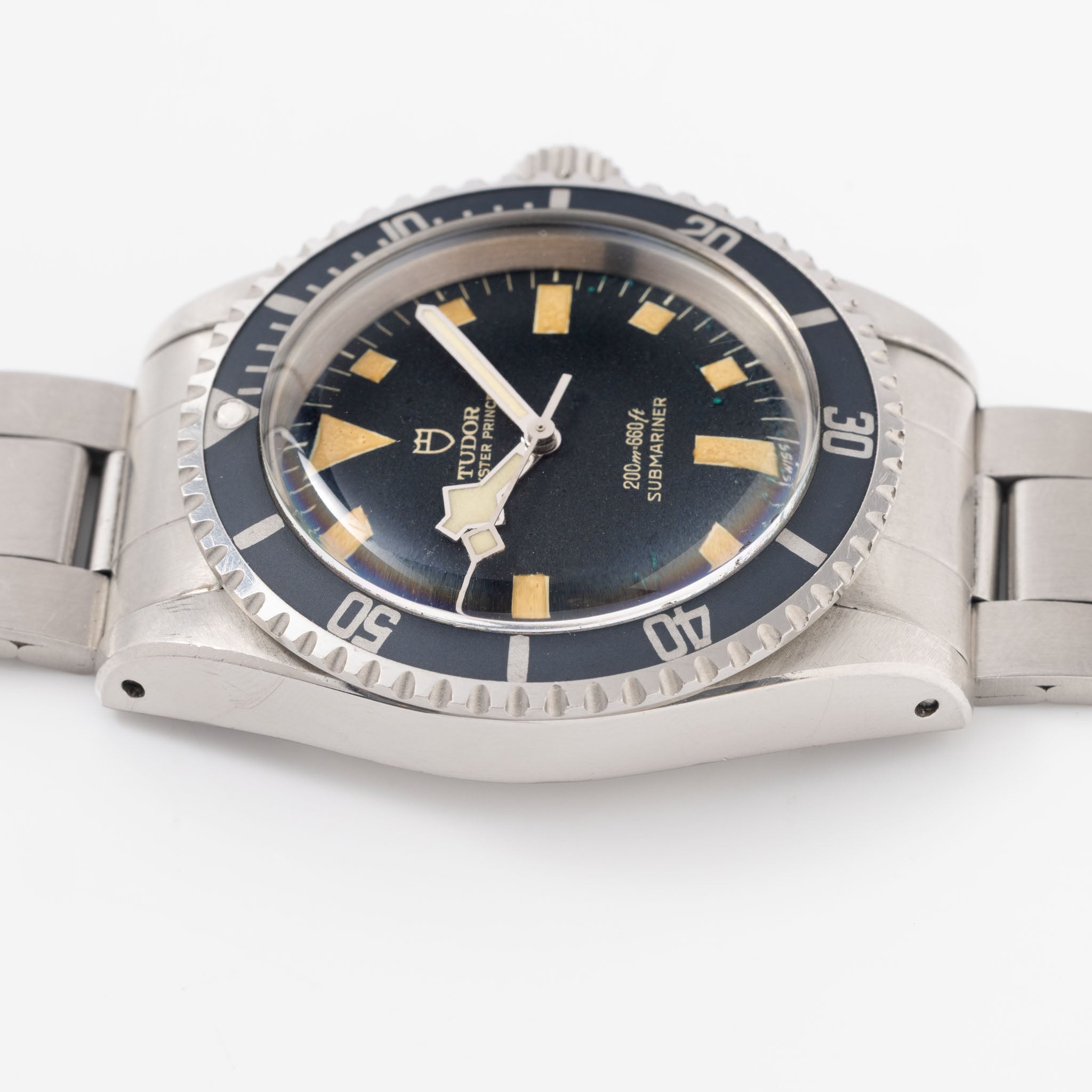 Tudor Submariner No Date Black Snowflake SWISS only dial with original box and paper ref 7016/0