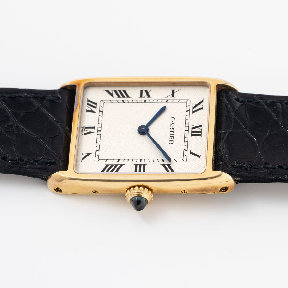 Cartier Tank Arrondie Guiloché Dial ref 896041 Mecanique Extra-Plate