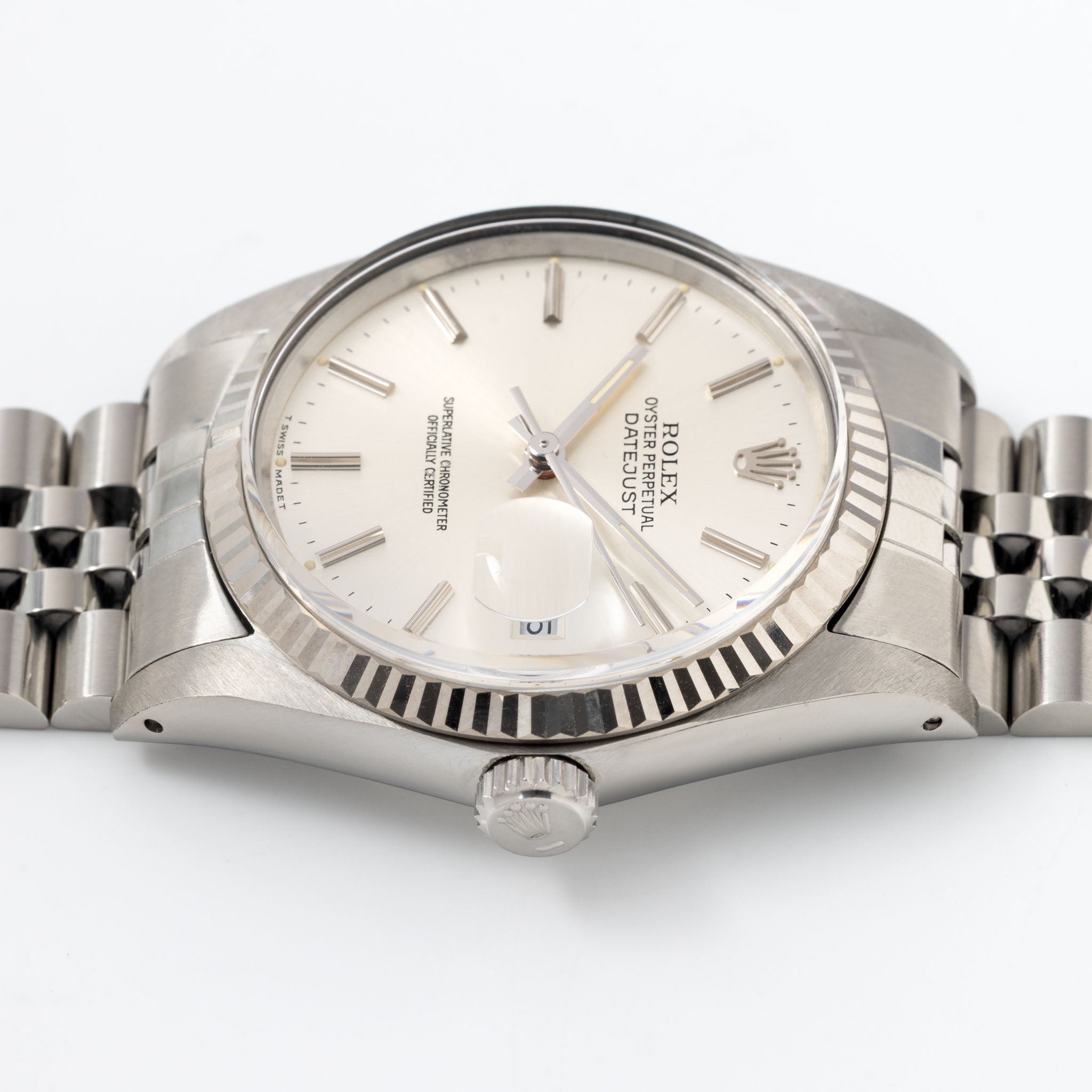Rolex Datejust 16014 Silver Soleil Dial