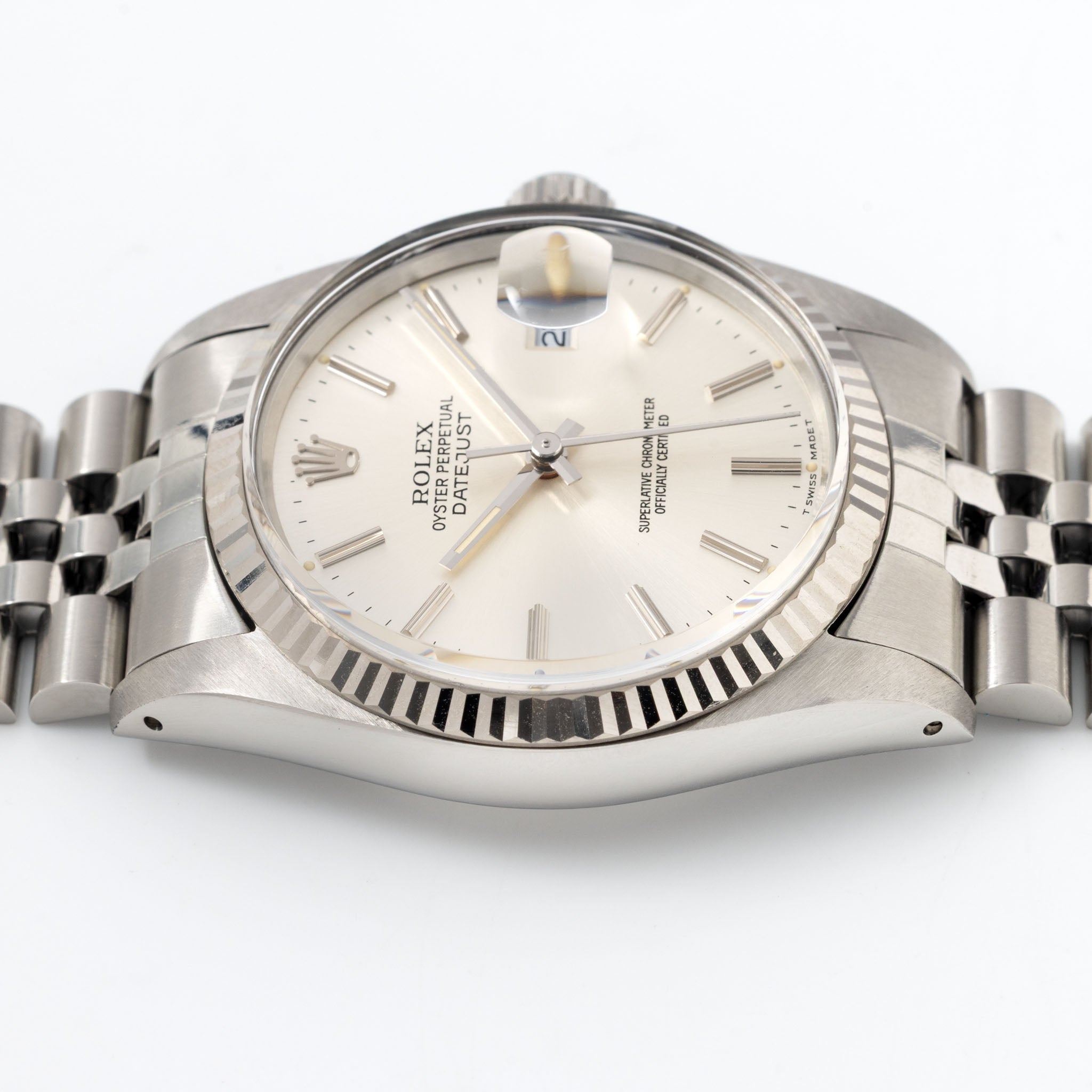 Rolex Datejust 16014 Silver Soleil Dial