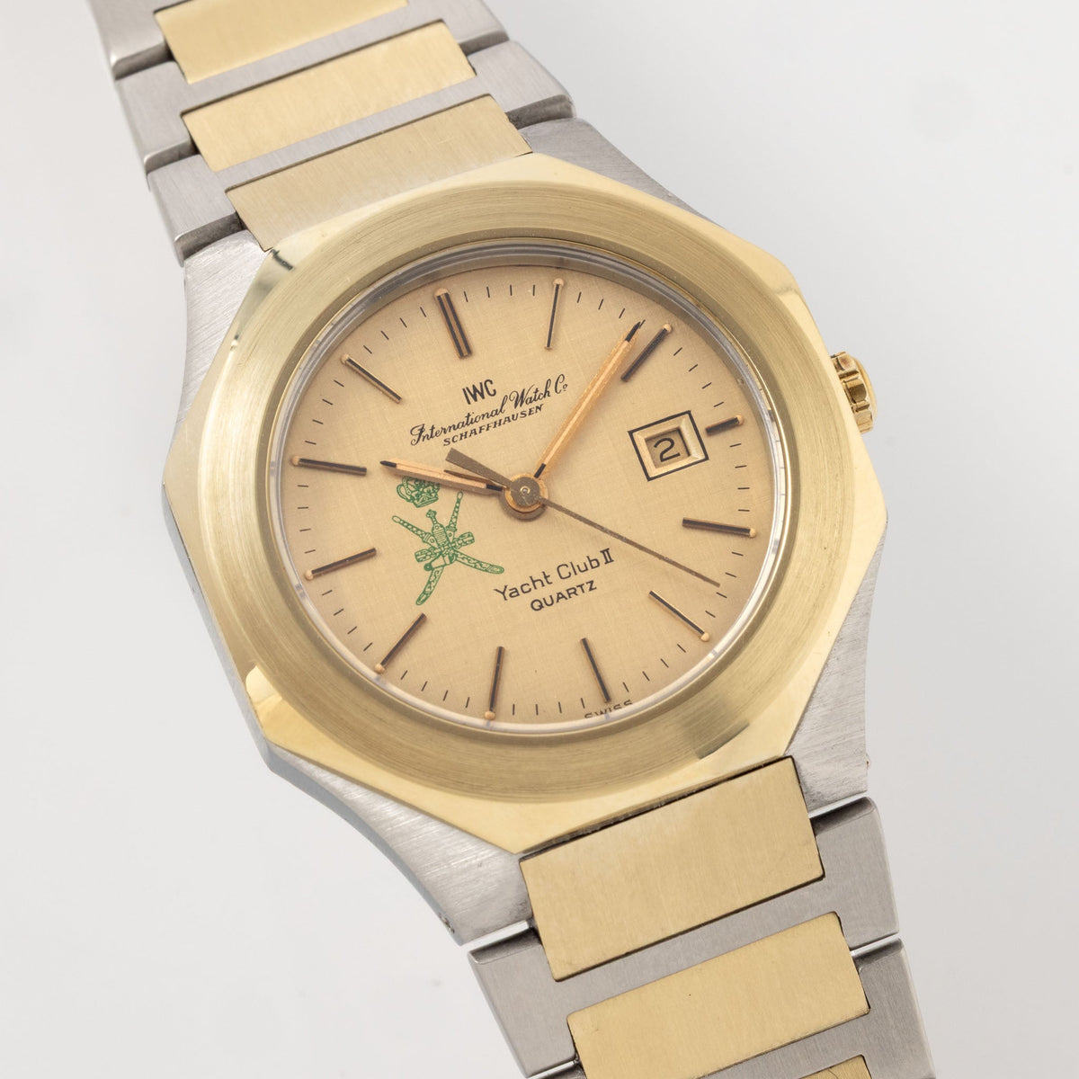 IWC Yacht-Club II in Steel and Yellow gold Oman Green Khanjar Linen Dial ref. 4512 from Original Owner Family