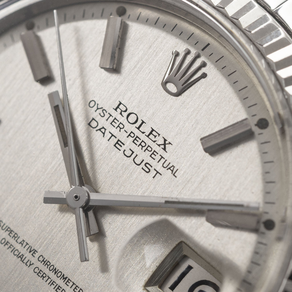 Rolex Datejust 1601 Vertical Brush Silver Dial