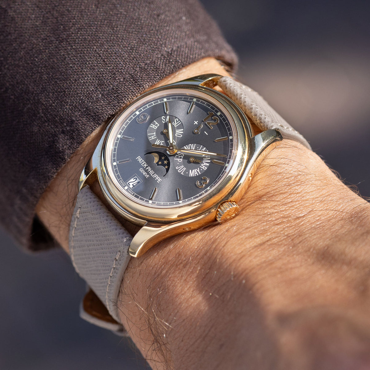 Patek Philippe Annual Calendar 5146J 010 Slate Grey Dial in 18k Yellow Gold