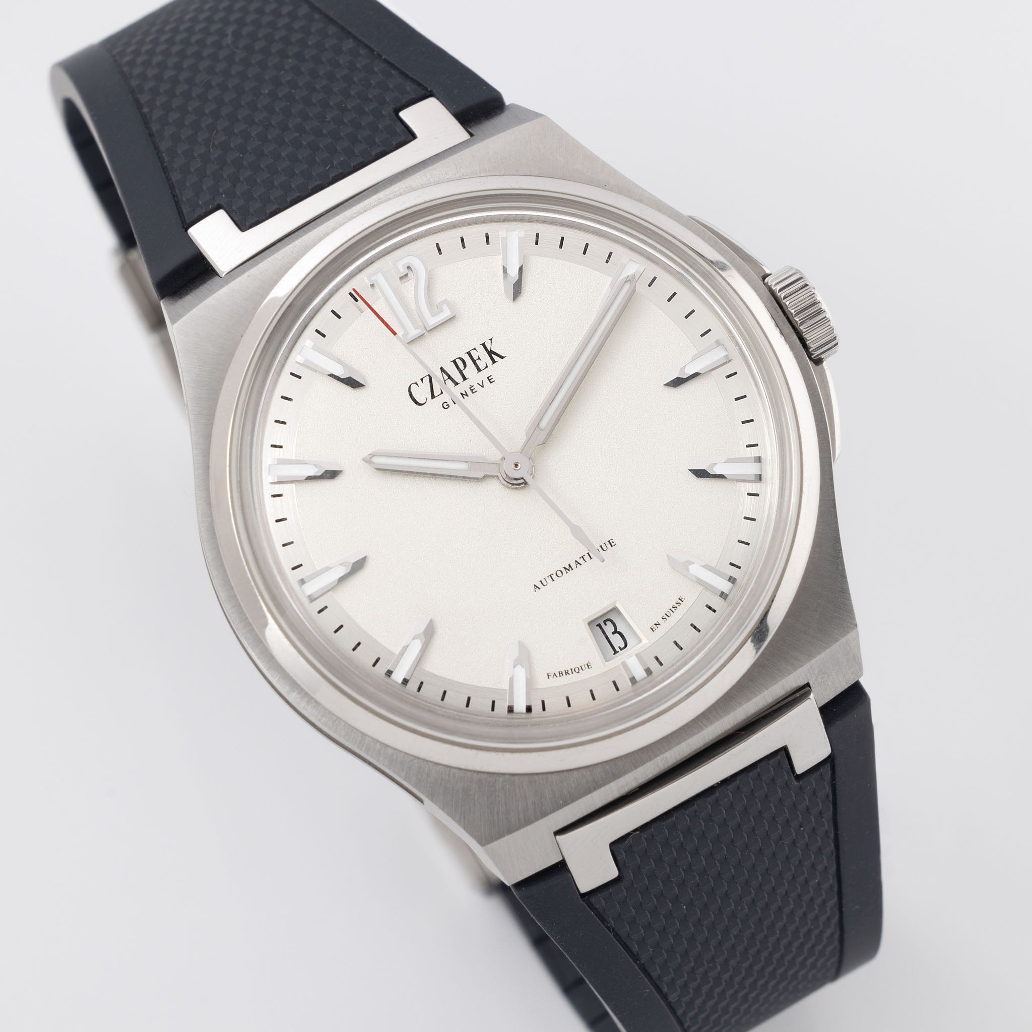 Czapek Antarctique monochrome weißes Zifferblatt limitierter Auflage
