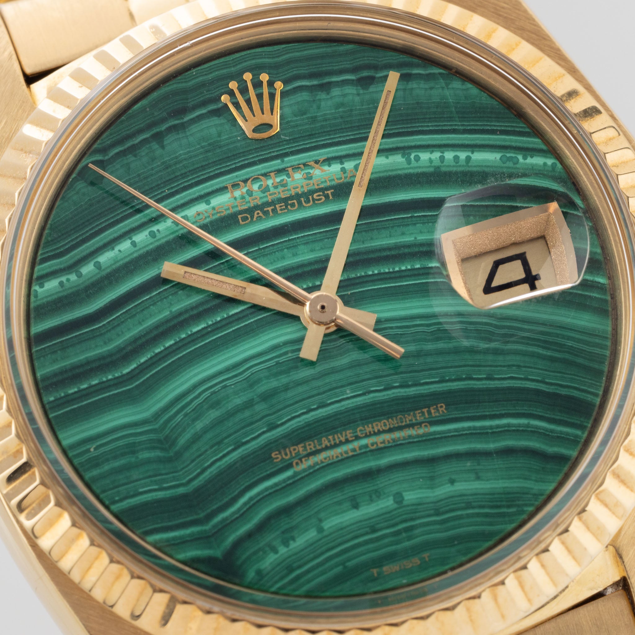 Rolex Datejust 1601/8 Malachit Stein-Zifferblatt