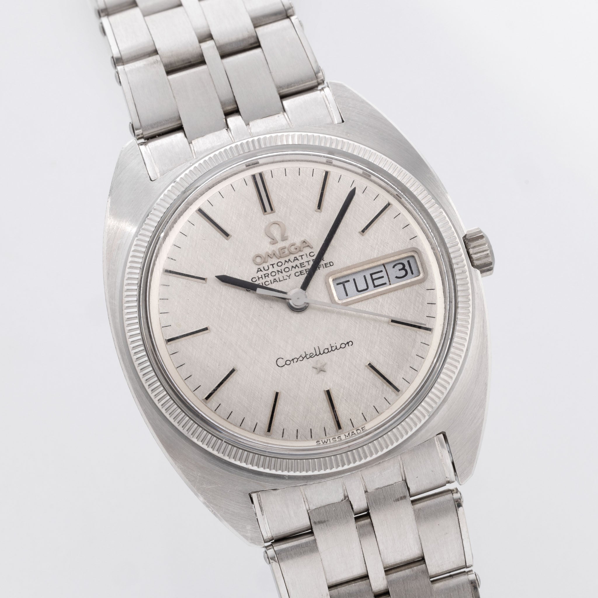 Seltene Omega Constellation aus 18 Karat Weißgold 168.019 mit Papieren