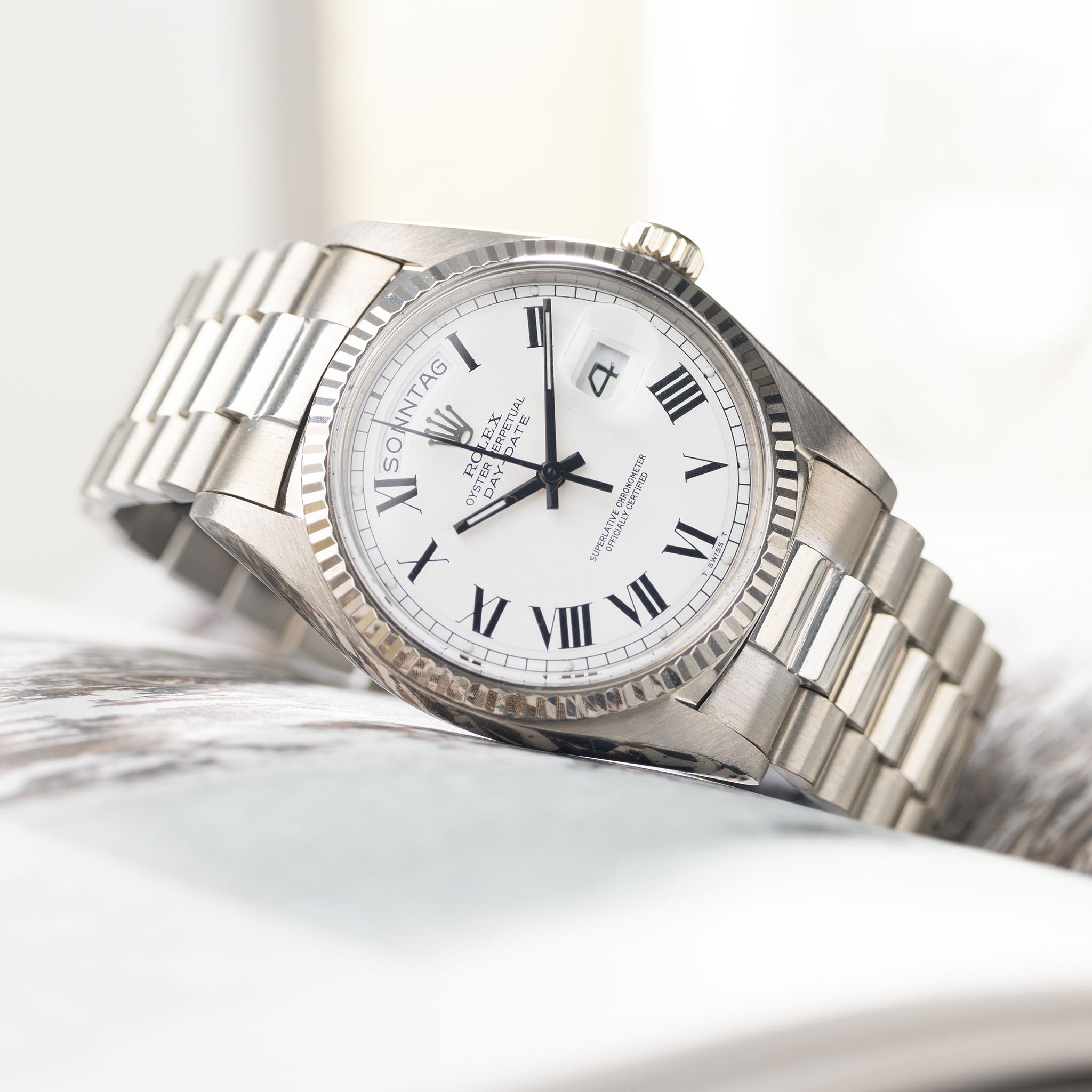 Rolex Day-Date 1803/9 Weißgold Buckley Zifferblatt