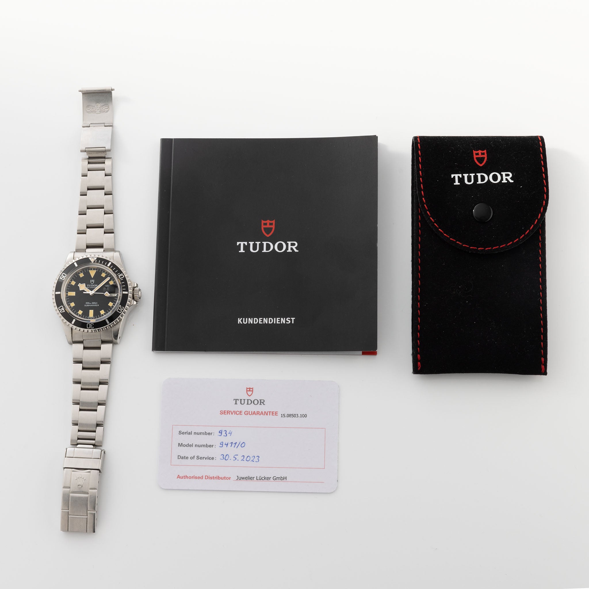 Tudor Snowflake Referenz 9411/0 Mit Schwarzem Zifferblatt