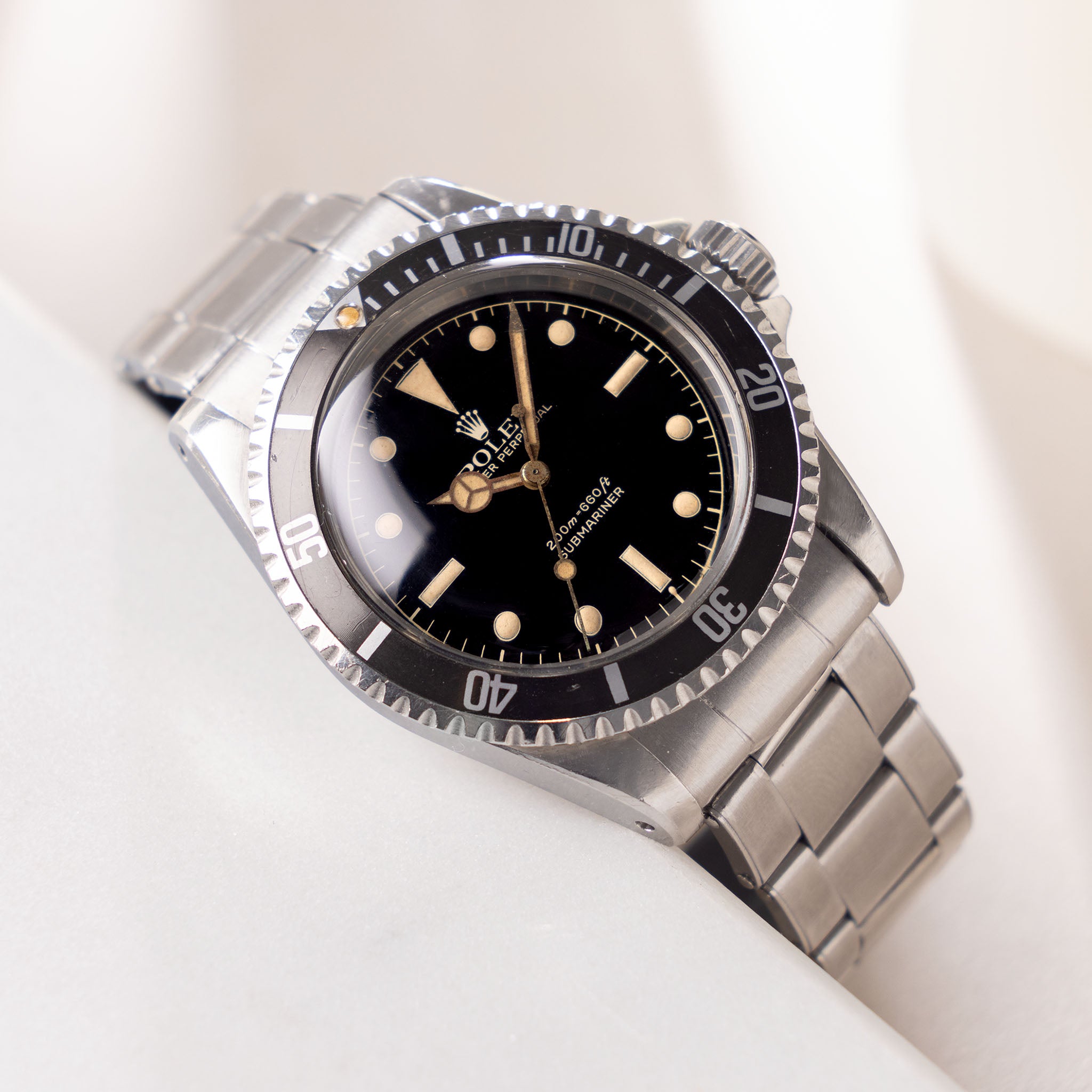 Rolex Submariner Gilt Two-Line Chapter Ring Exclamation Dot Dial Ref 5512