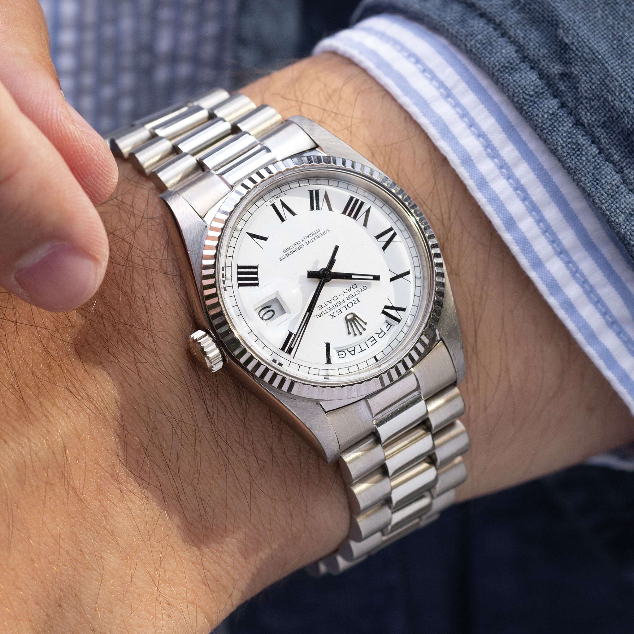 Rolex Day-Date 1803/9 Weißgold Buckley Zifferblatt