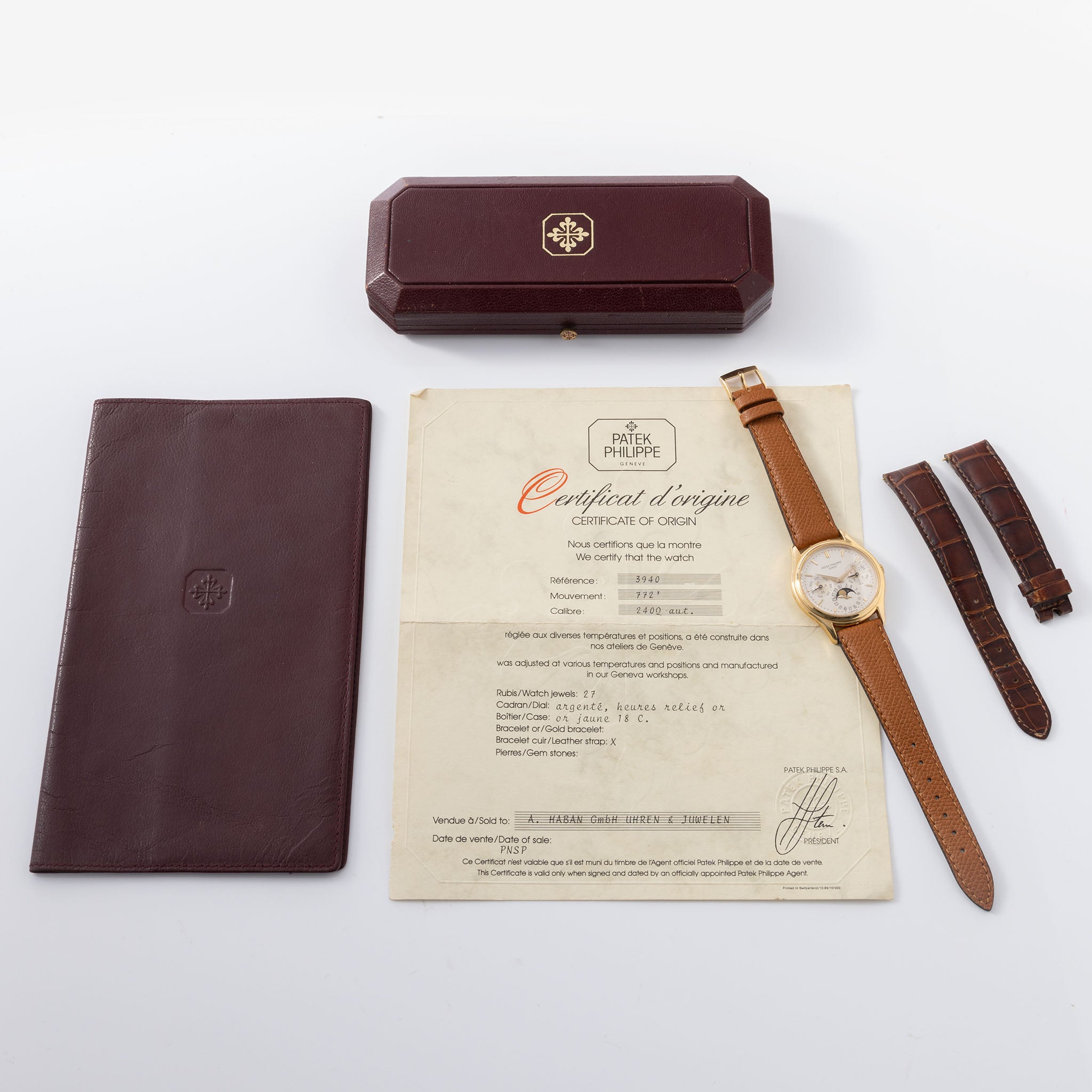 Patek Philippe Perpetual Calendar 3940J Zweite Serie mit Papiere