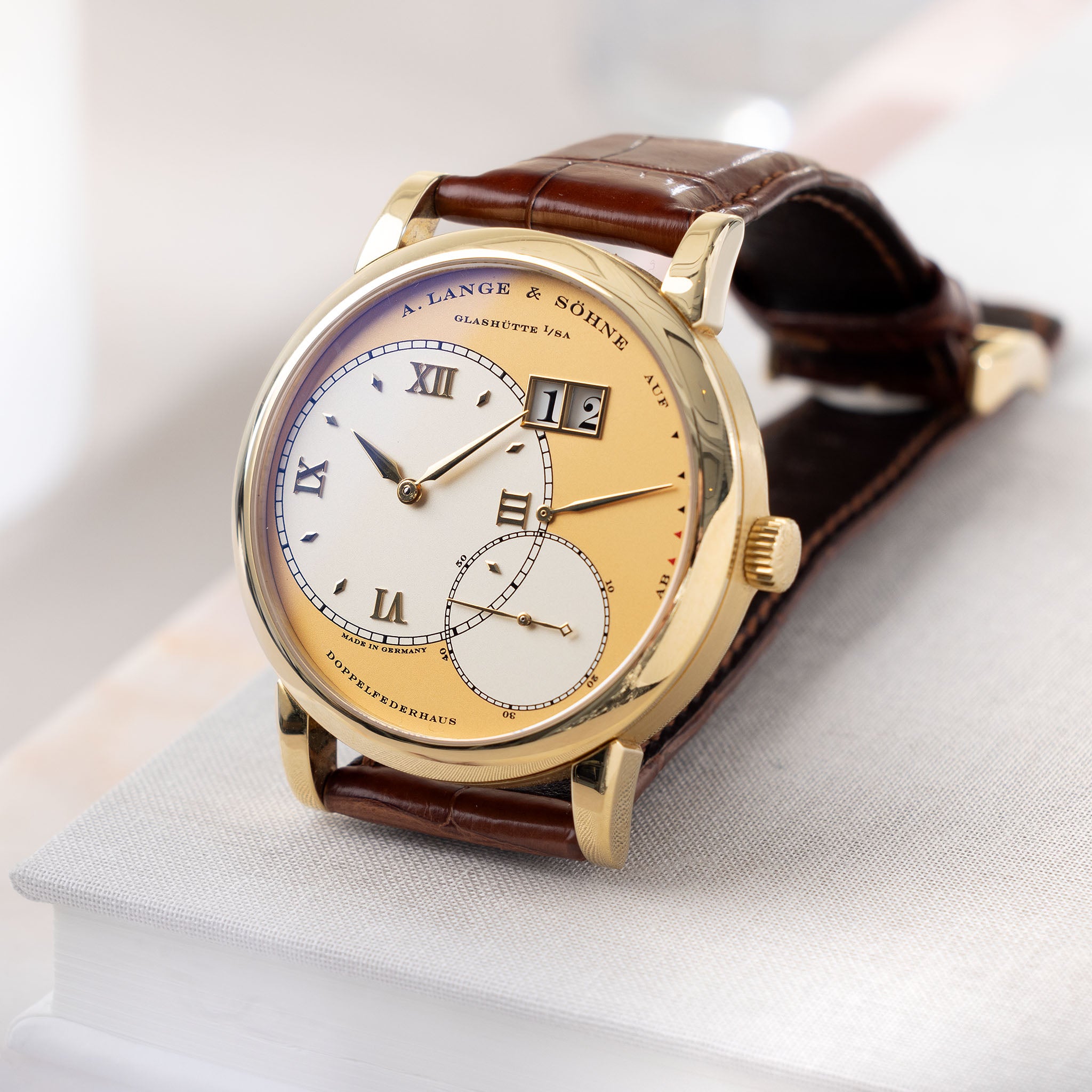 A. Lange & Söhne Grand Lange 1 Referenz 115.021 18 Karat Gelbgold