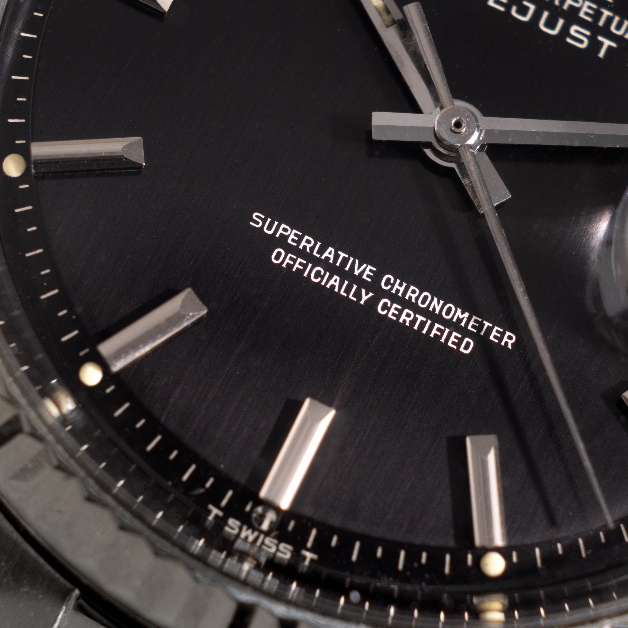 Rolex Datejust Schwarzes Gilt Zifferblatt mit Rolex Service Papiere Referenz 1601