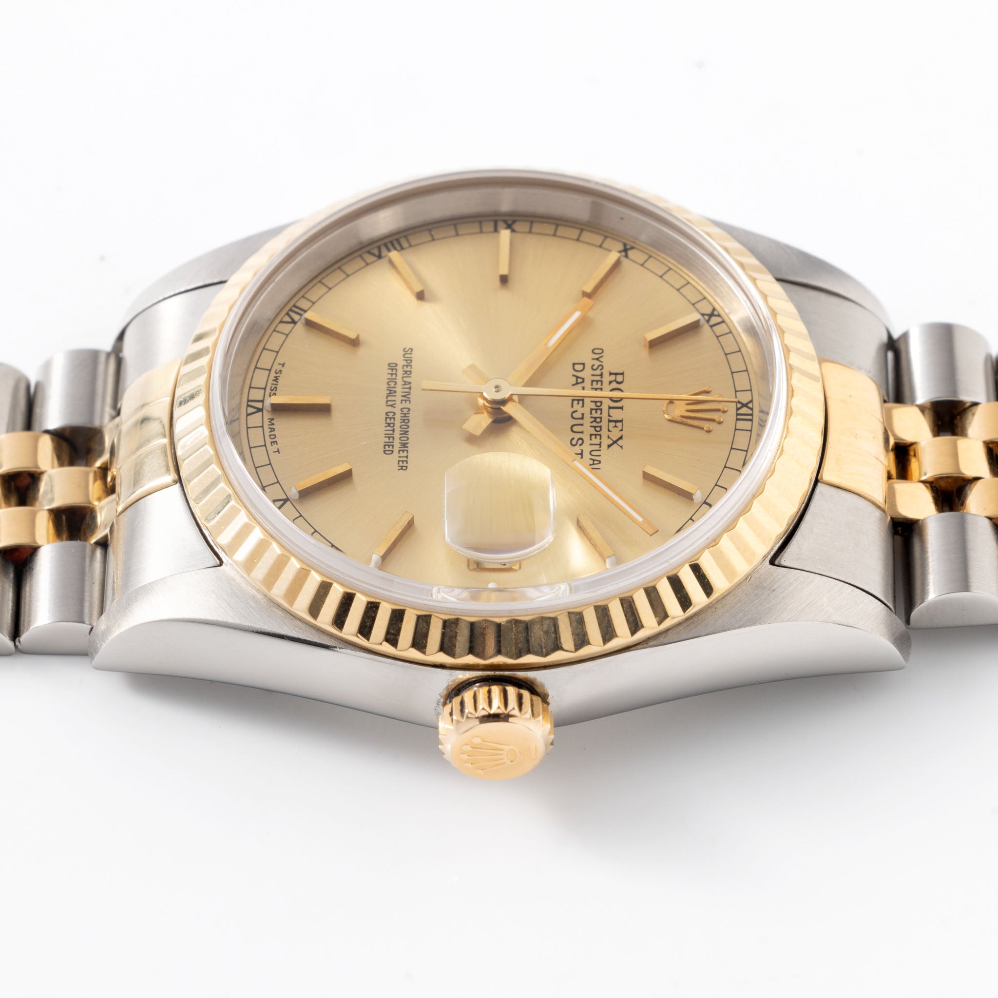 Rolex Datejust 16233 Champagner Zifferblatt mit Box und Papieren