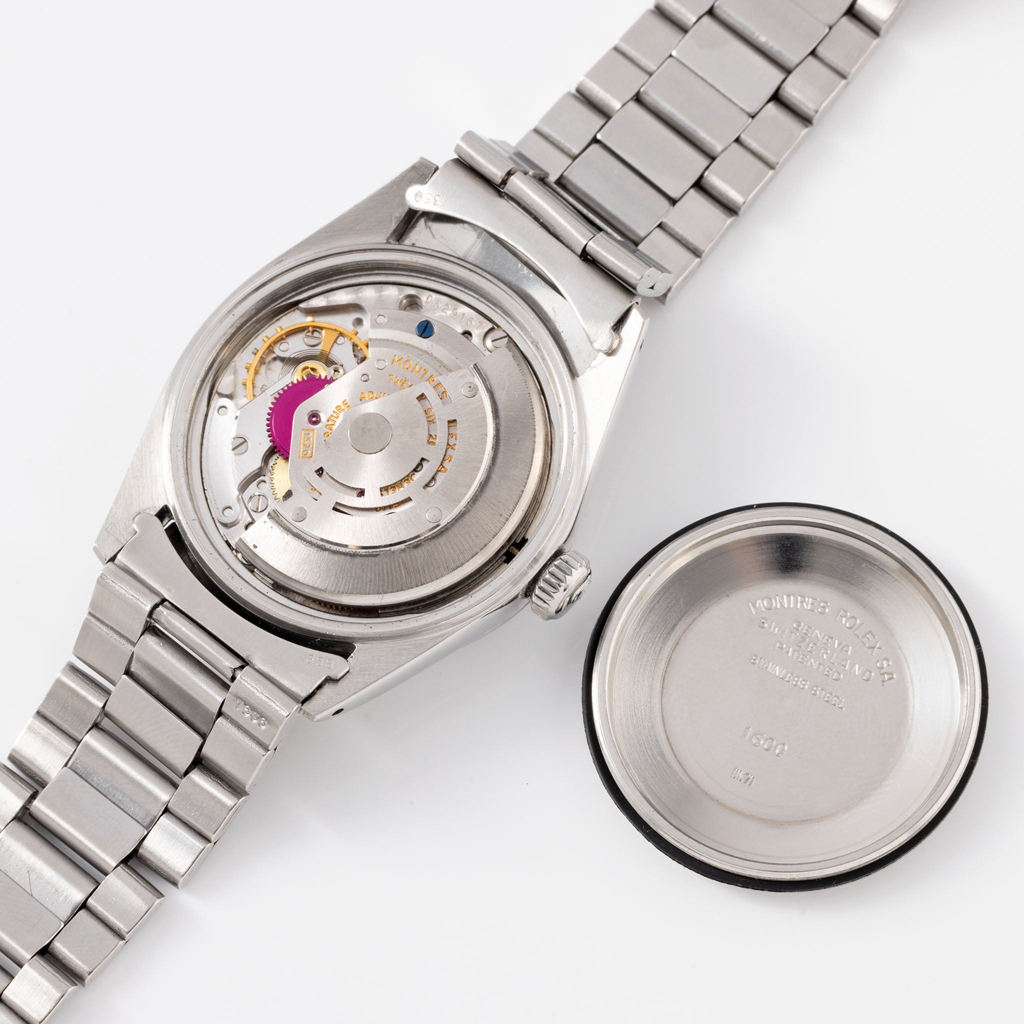Rolex Datejust Referenz 1600 Seltenes silbernes "Vertical Brush" Sigma Zifferblatt
