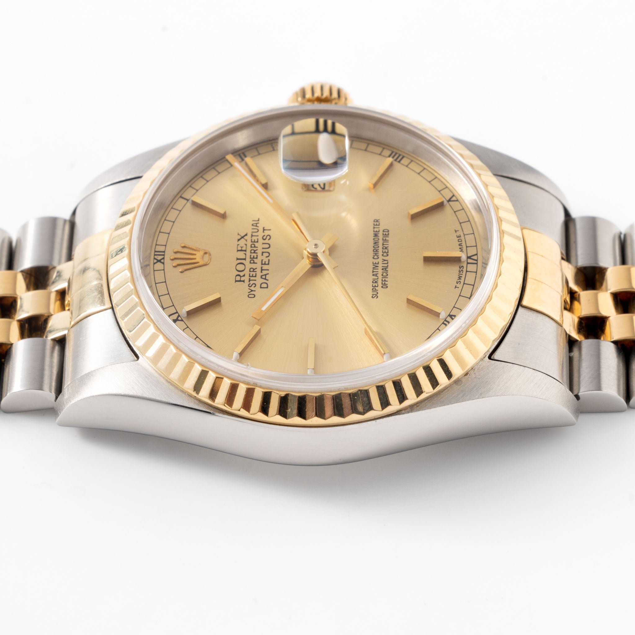 Rolex Datejust 16233 Champagner Zifferblatt mit Box und Papieren