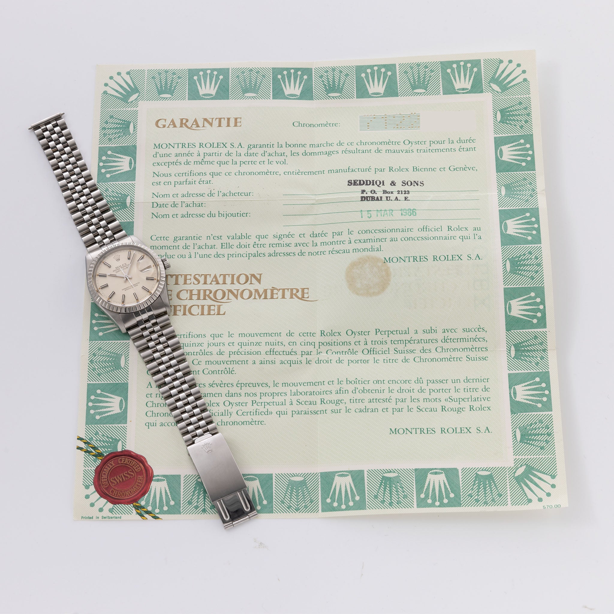 Rolex Datejust 16030 silbernes Zifferblatt mit erstaunlicher Patina + Papiere