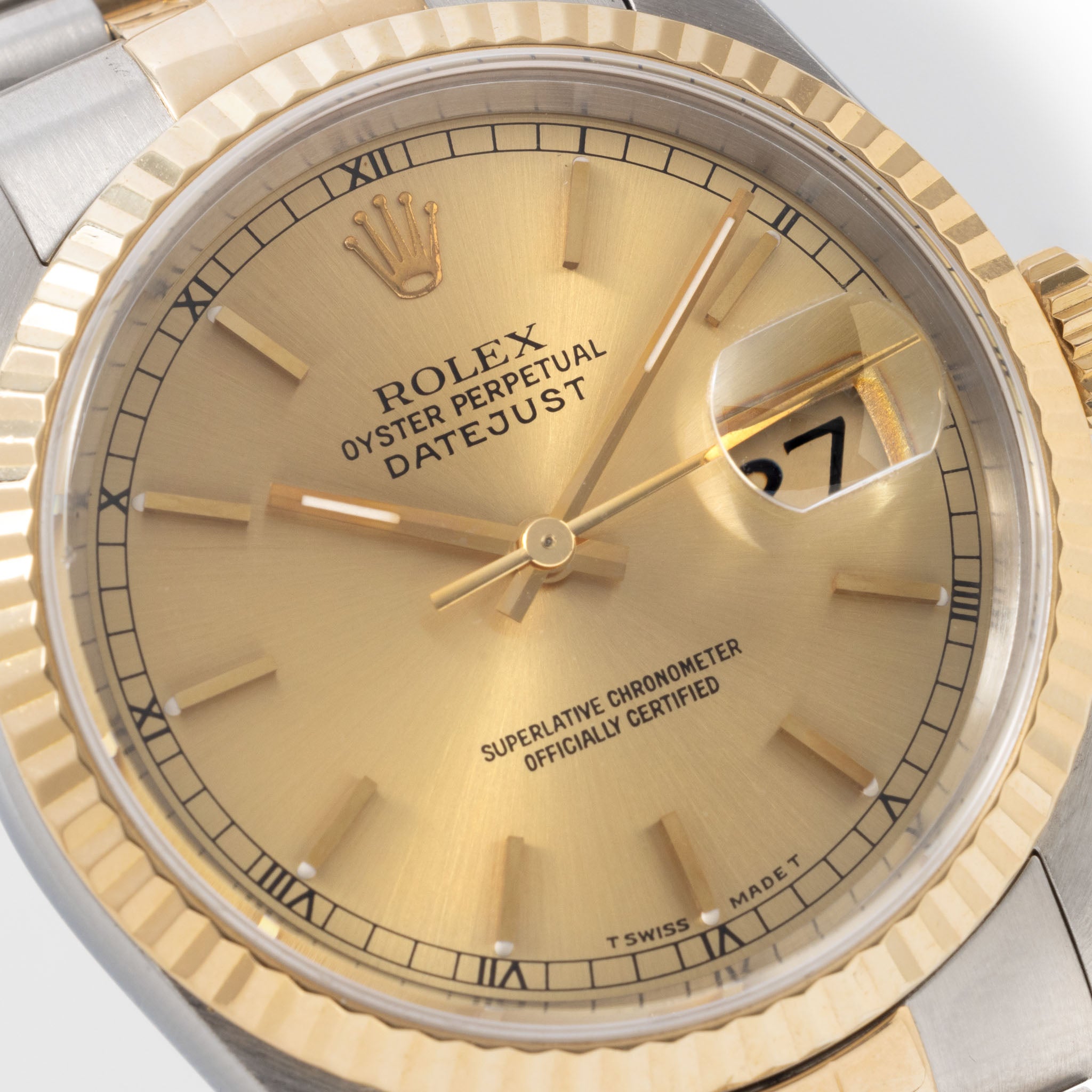 Rolex Datejust 16233 Champagner Zifferblatt mit Box und Papieren