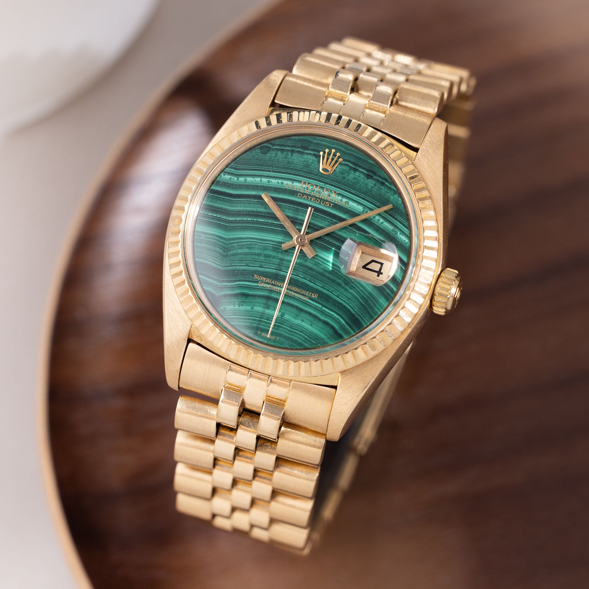 Rolex Datejust 1601/8 Malachit Stein-Zifferblatt