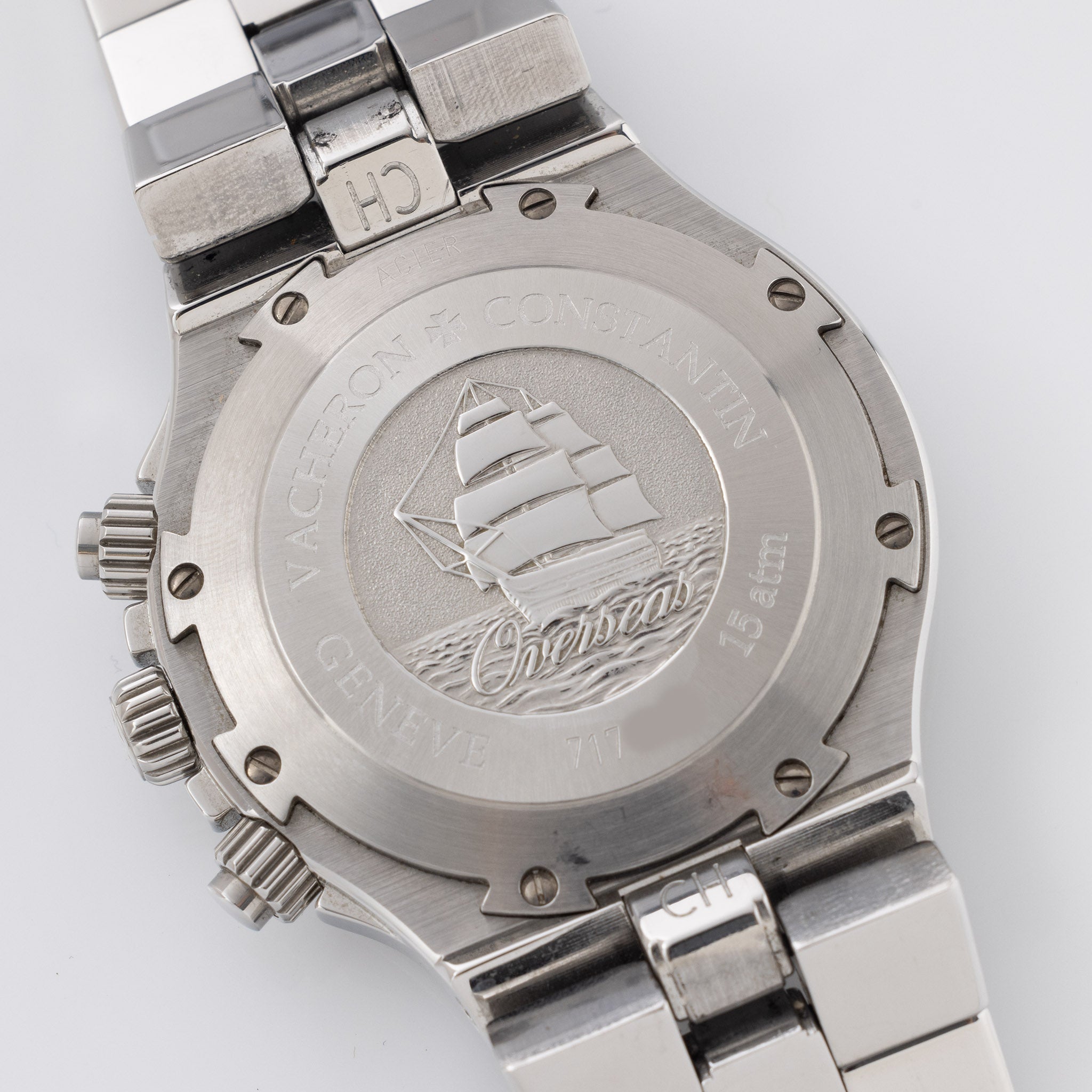 Vacheron Constantin Overseas Chrono referenz 49140 Silber Zifferblatt