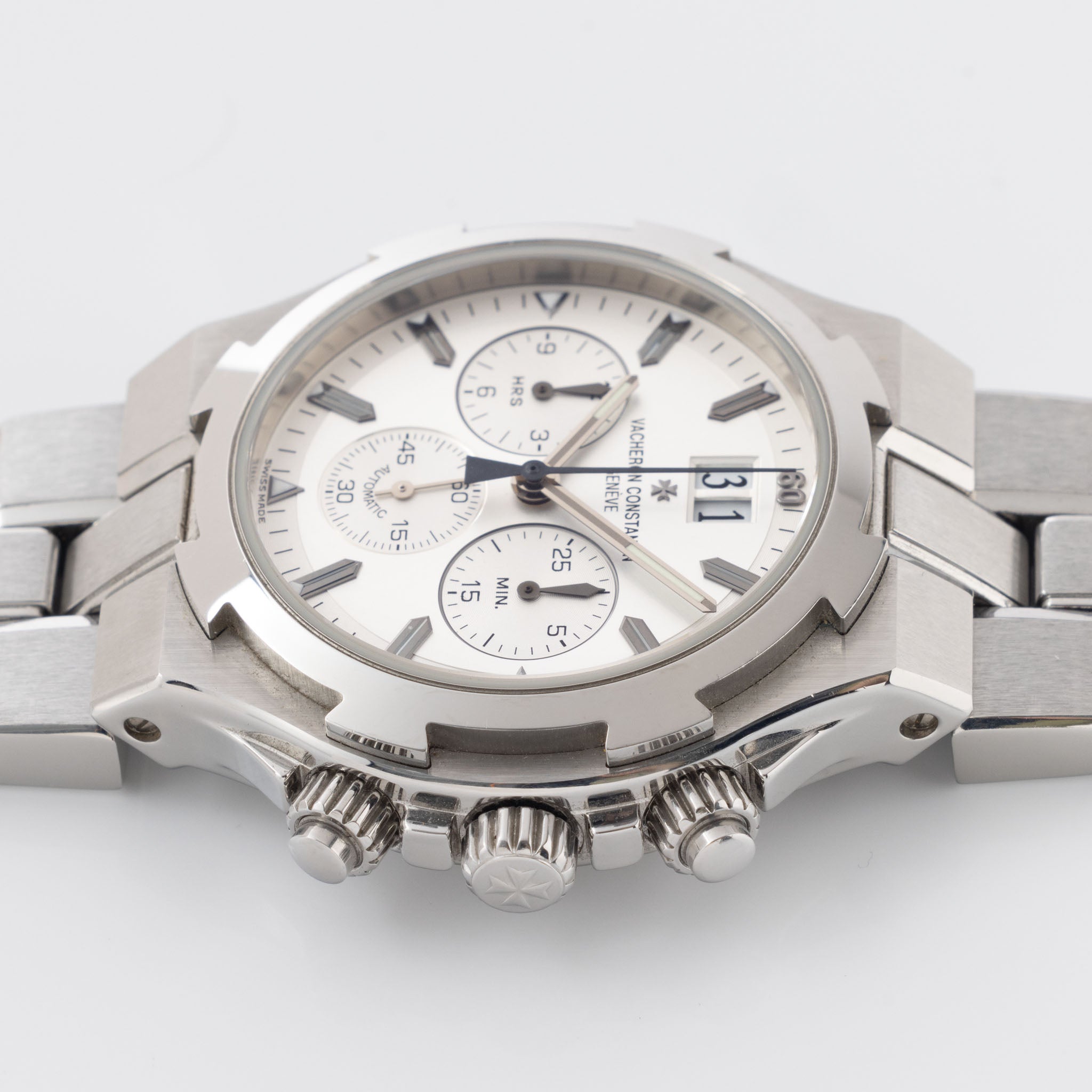 Vacheron Constantin Overseas Chrono referenz 49140 Silber Zifferblatt