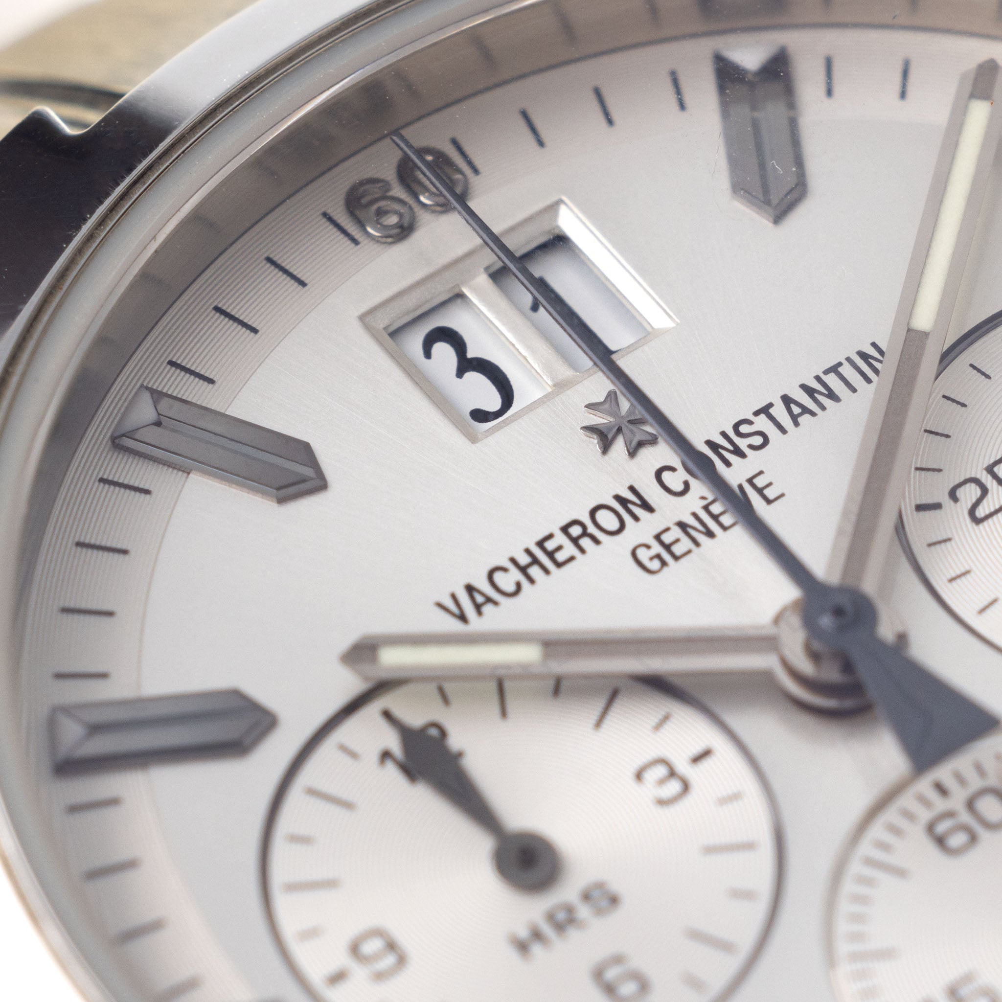 Vacheron Constantin Overseas Chrono referenz 49140 Silber Zifferblatt