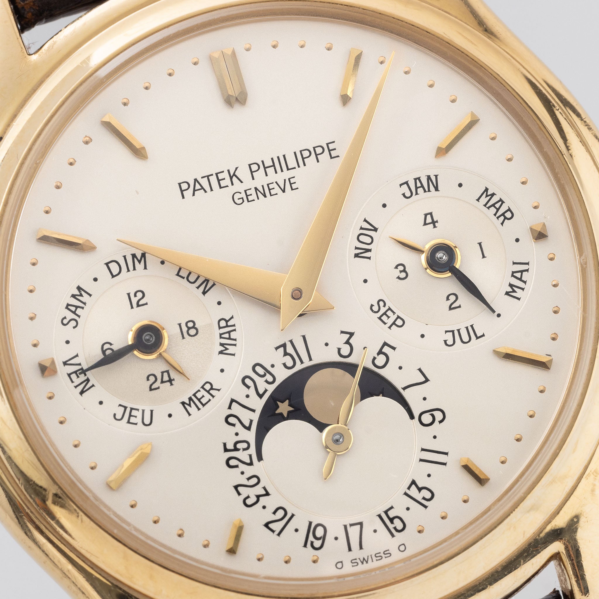 Patek Philippe ewiger Kalender 3940J seltene frühe zweite Serie mit Archivauszug und Patek-Service