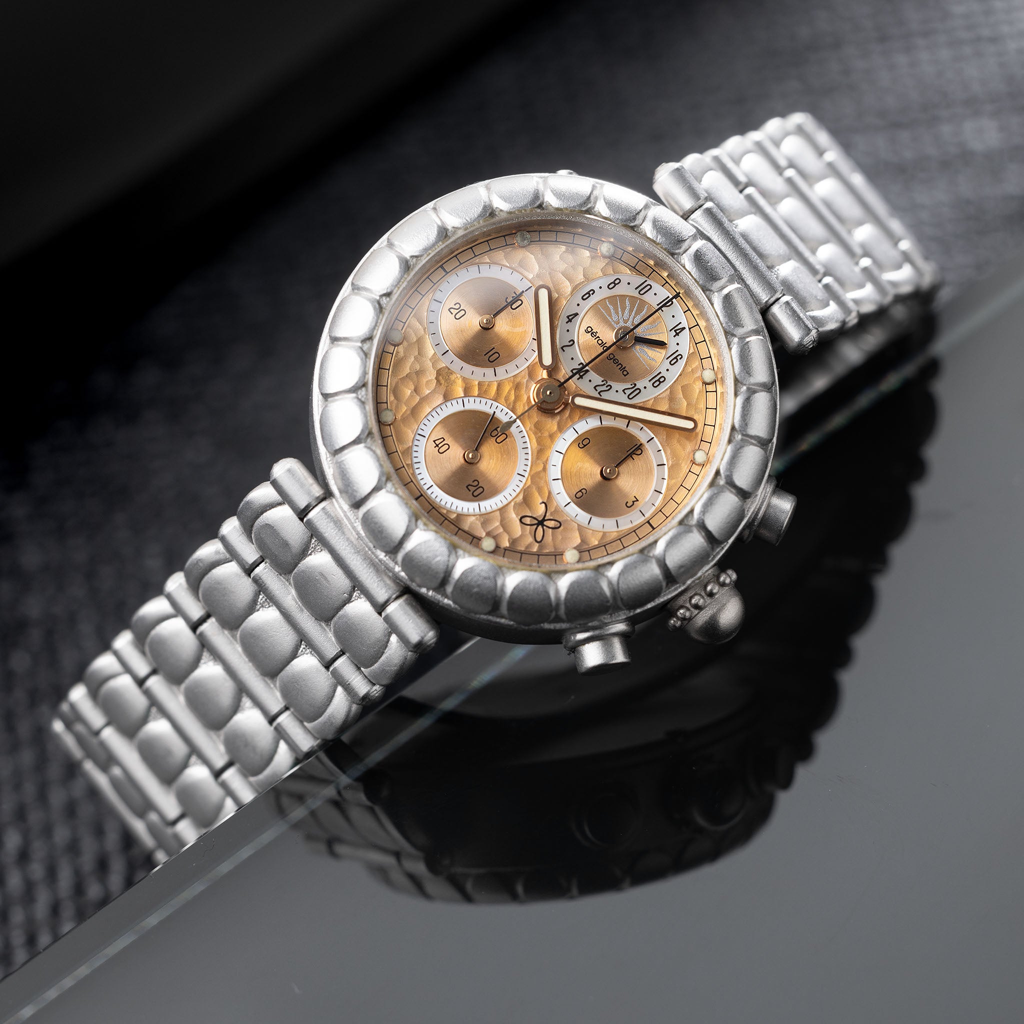 Gerald Genta Dual Time Chronograph Einzelstück in Platin