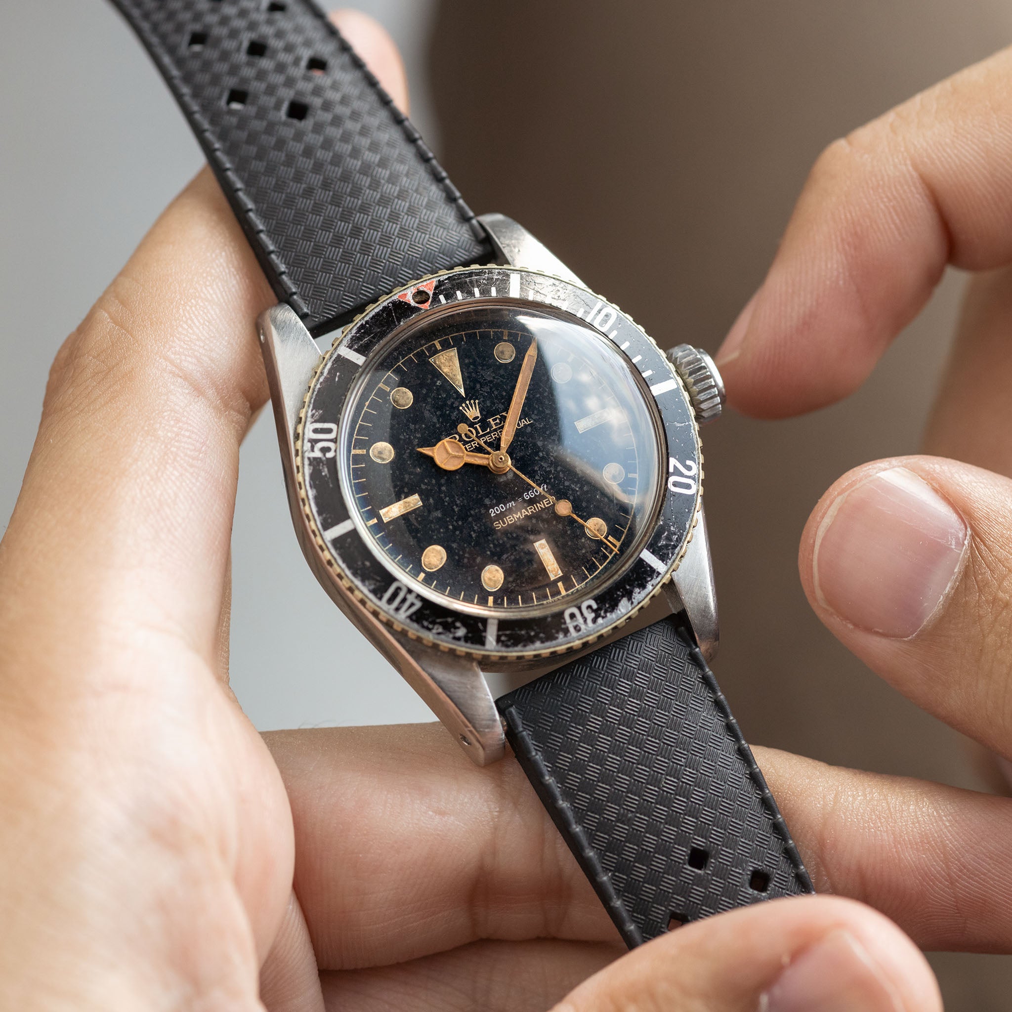 Rolex Submariner ref 6538 "Big Crown" Red Triangle Insert