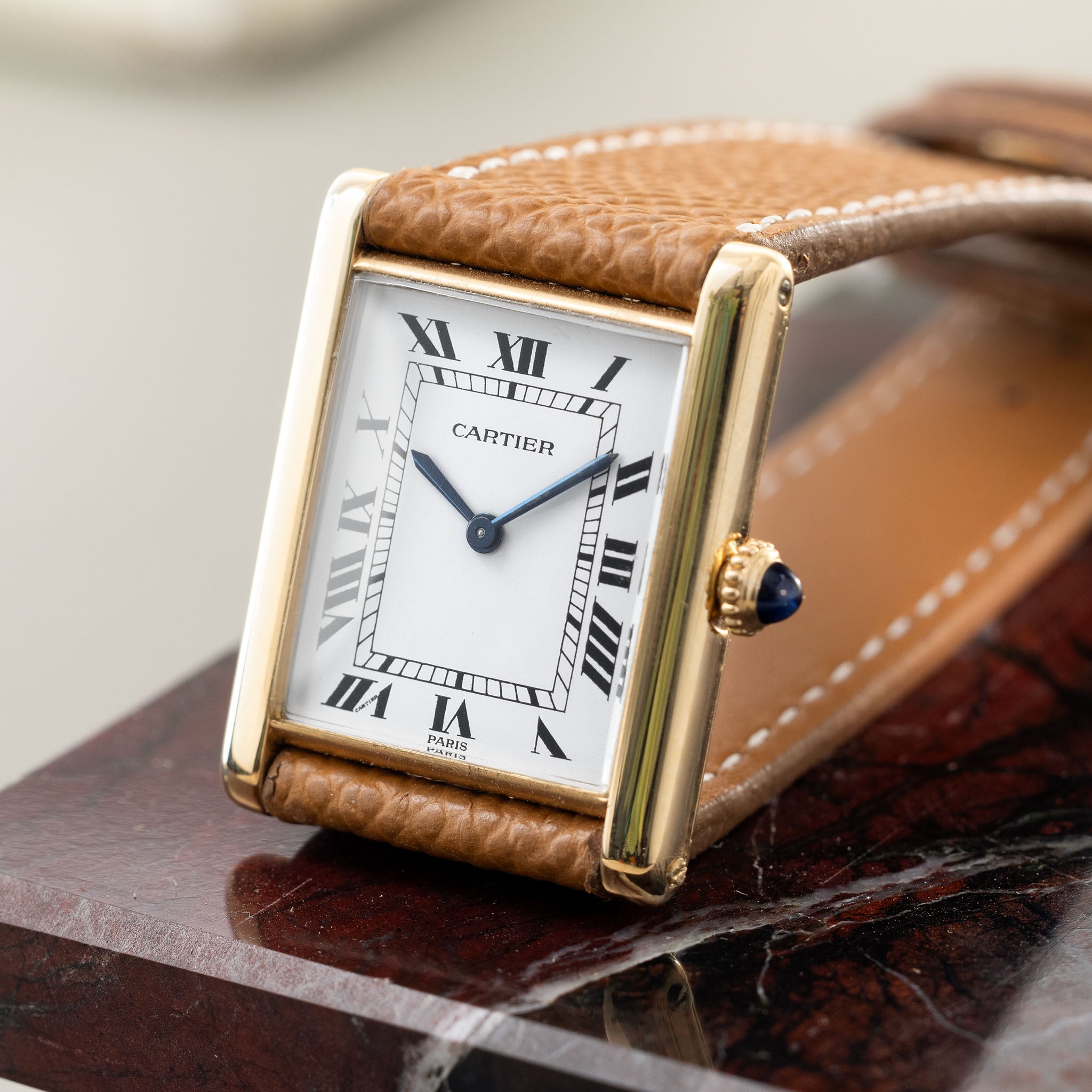 Cartier Tank Louis referenz 96019 18k Gelbgold extra flat