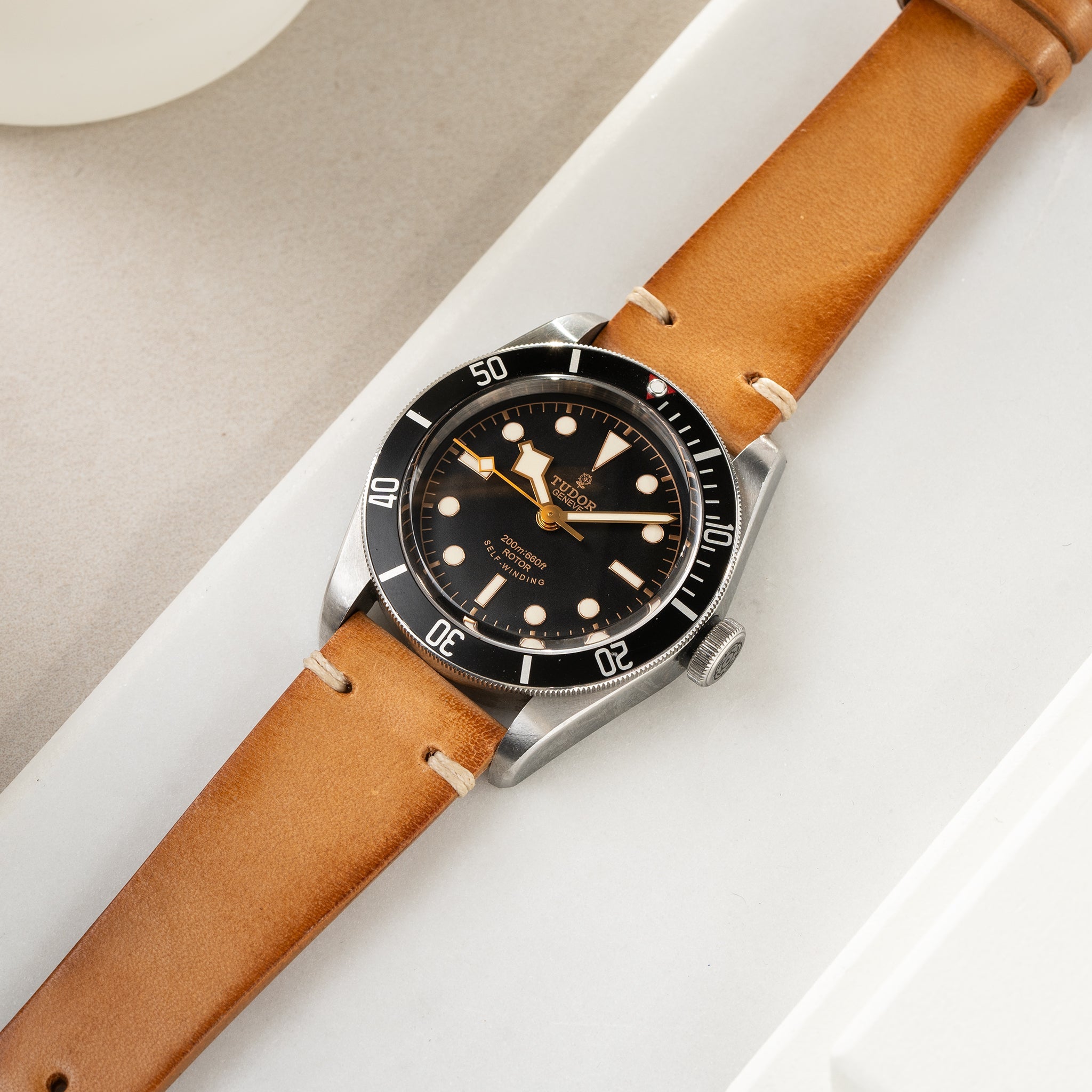 Uhrenarmband für Tudor Black Bay 41mm - Caramel Brown Leather