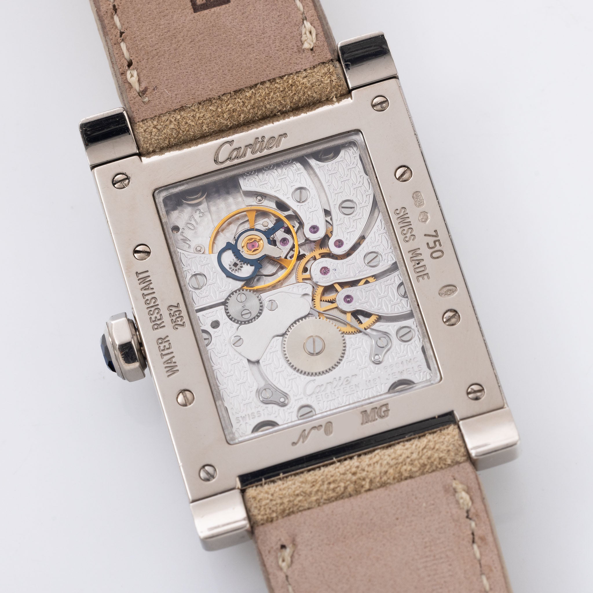 Cartier Tank à Vis dual time CPCP 2552