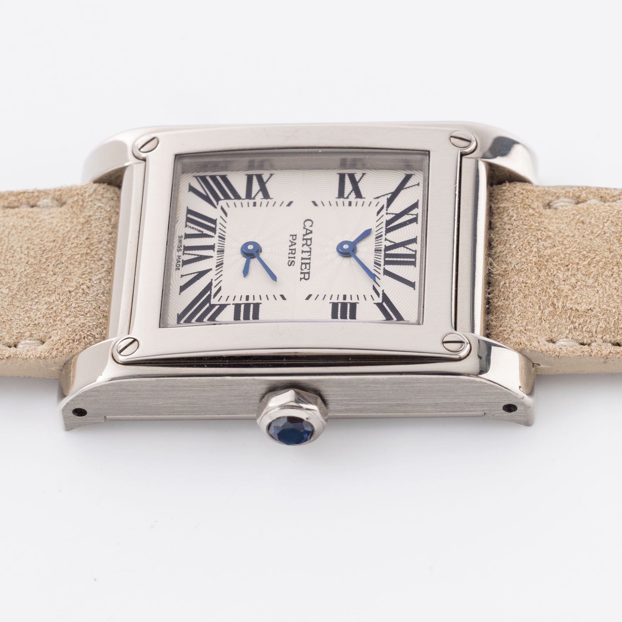 Cartier Tank à Vis dual time CPCP 2552