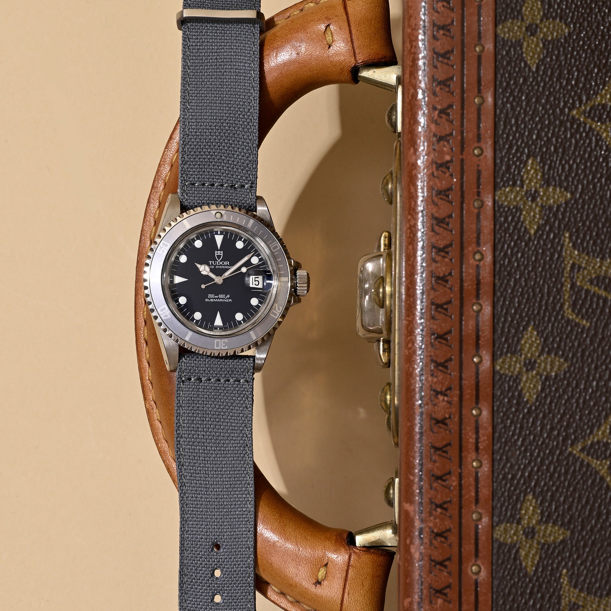 Safari Canvas Uhrenarmband Grau
