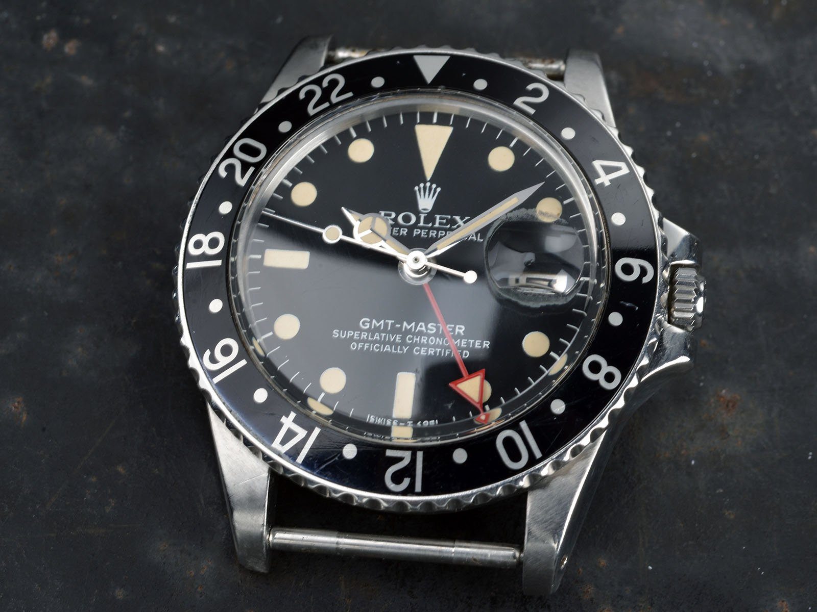 ROLEX ALL RED HAND 1675 MAXI GMT