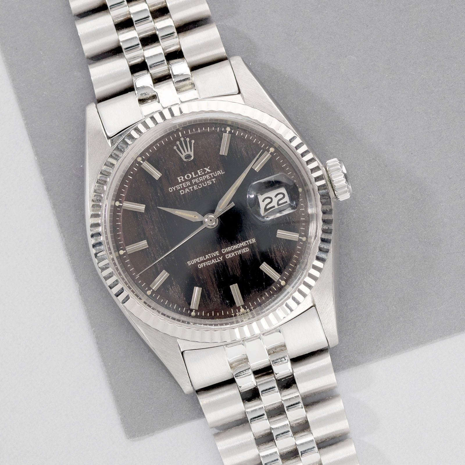 Rolex Datejust 1601 Tropical Gloss Dial Silver Print