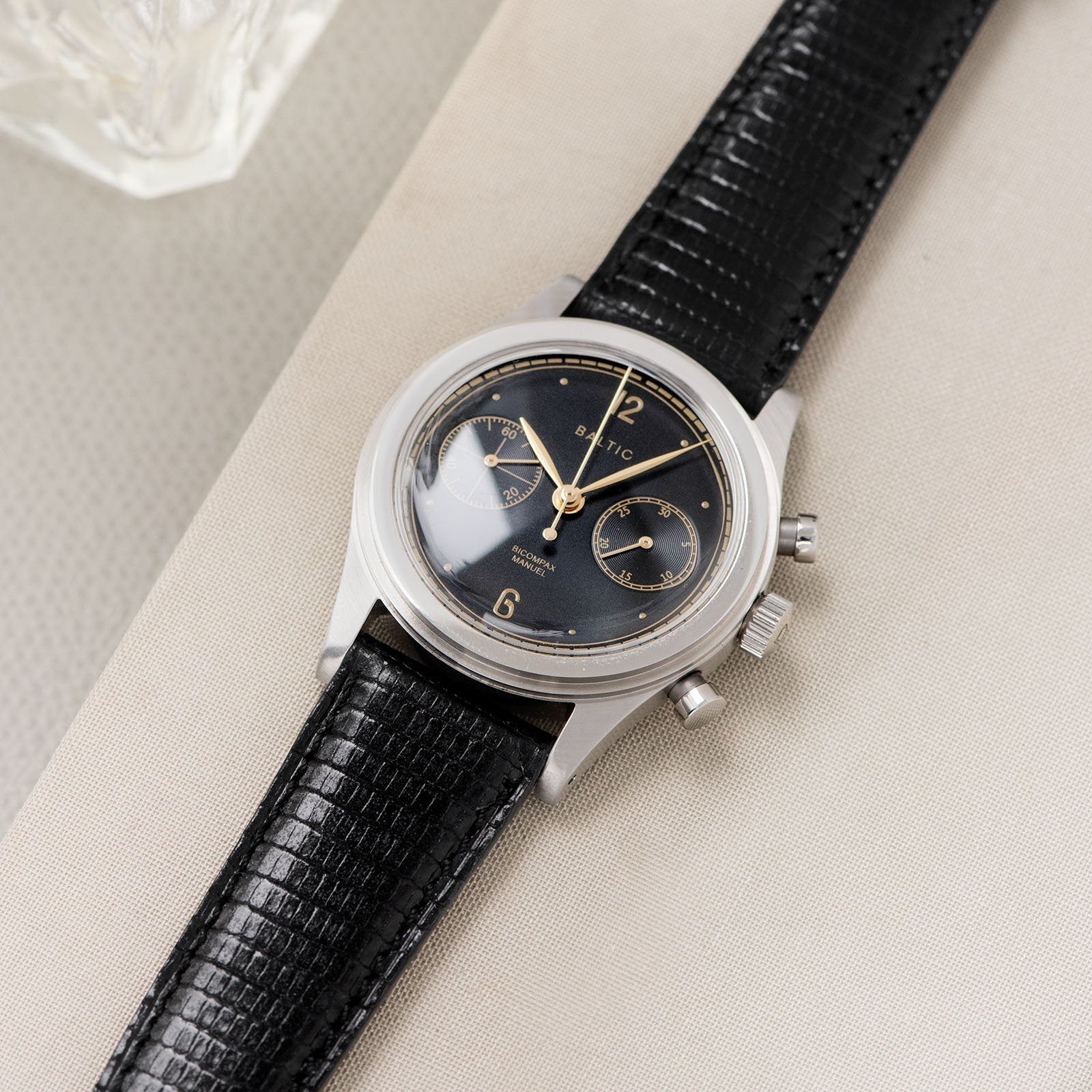 Onyx Eidechsenleder Uhrenarmband
