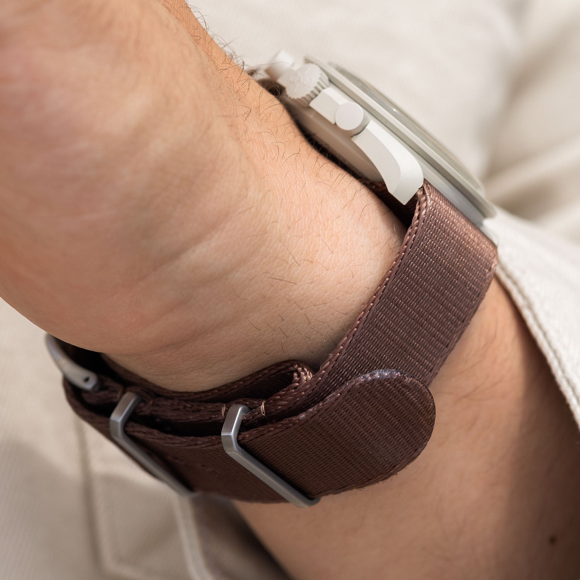 Deluxe Nylon Nato Uhrenarmband Cognac