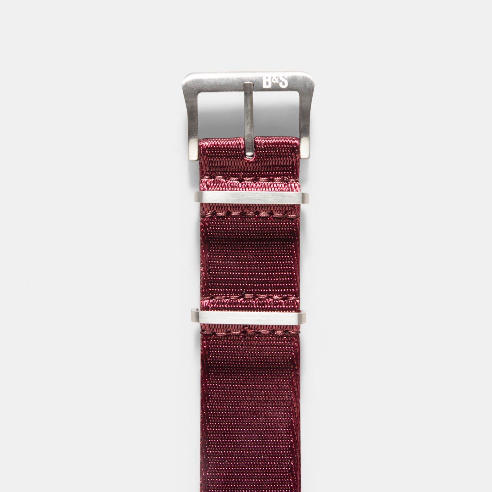Deluxe Nylon Nato Uhrenarmband Burgundy