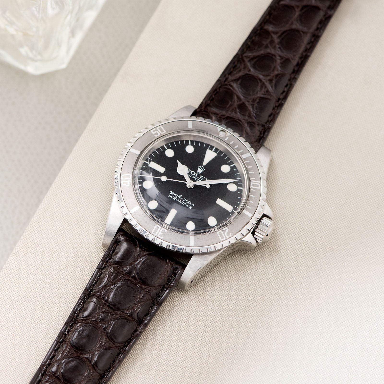 Mocha Alligatorleder Uhrenarmband