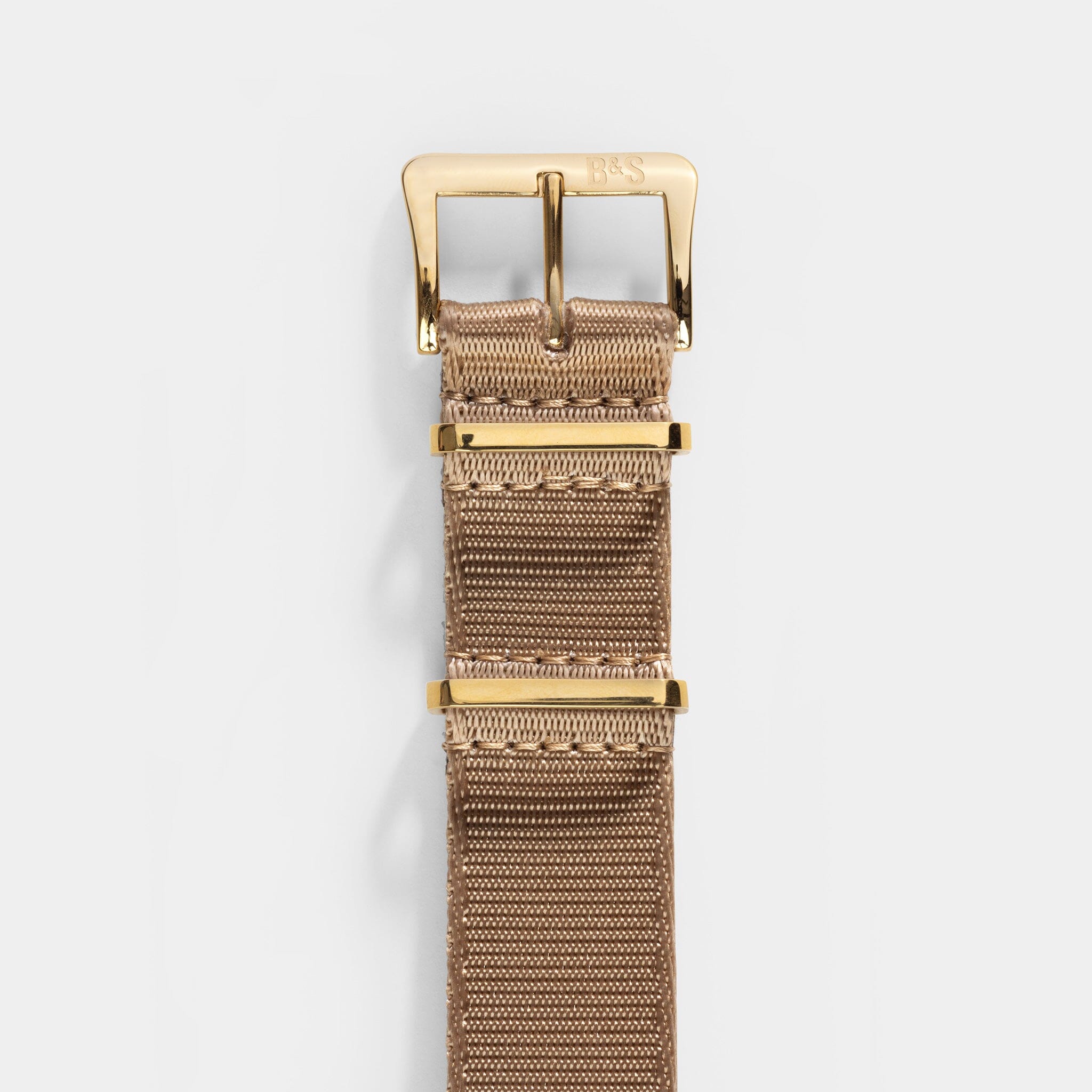 Deluxe Nylon Nato Uhrenarmband Coyote - Gold