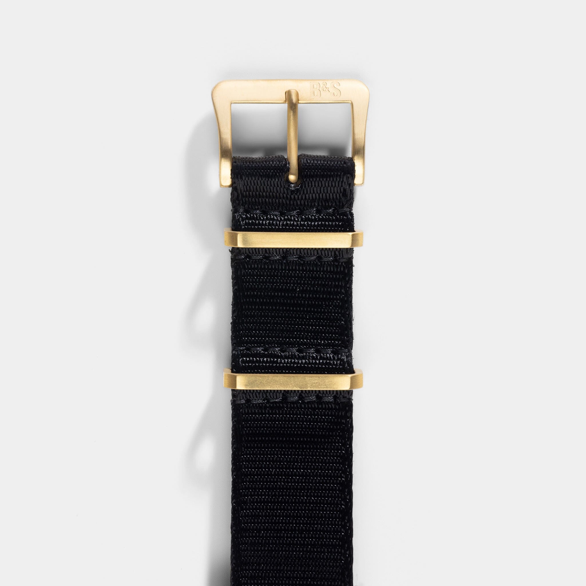 Deluxe Nylon Nato Uhrenarmband Shadow - Gold Mattiert
